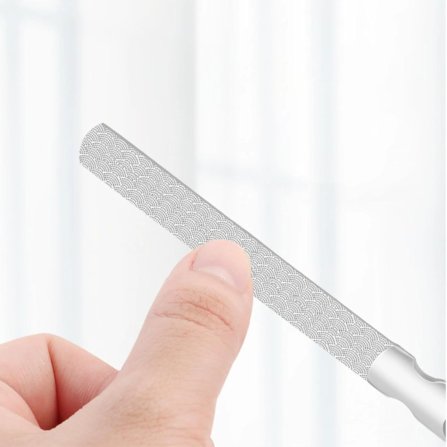 Xolixorium Stainless Steel Nail File with Anti-Slip Handle - Professional Nail Supplies for Men & Women - Double Sided Nail Tools & Accessories with Leather Case image number 2