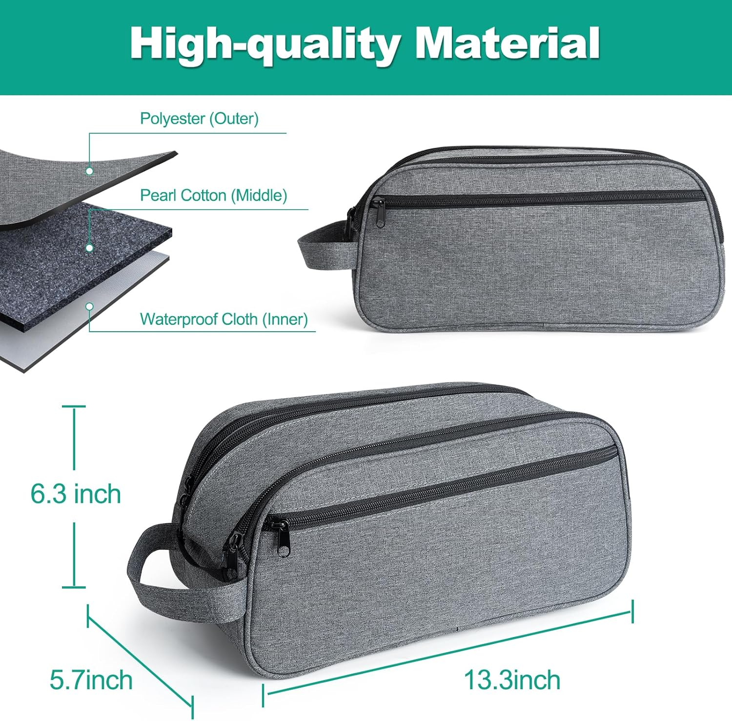 CPAP Travel Bag for Resmed Airmini Machine, Portable Storage Organizer Case Fits for CPAP Machine and Accessorie, Grey image number 3
