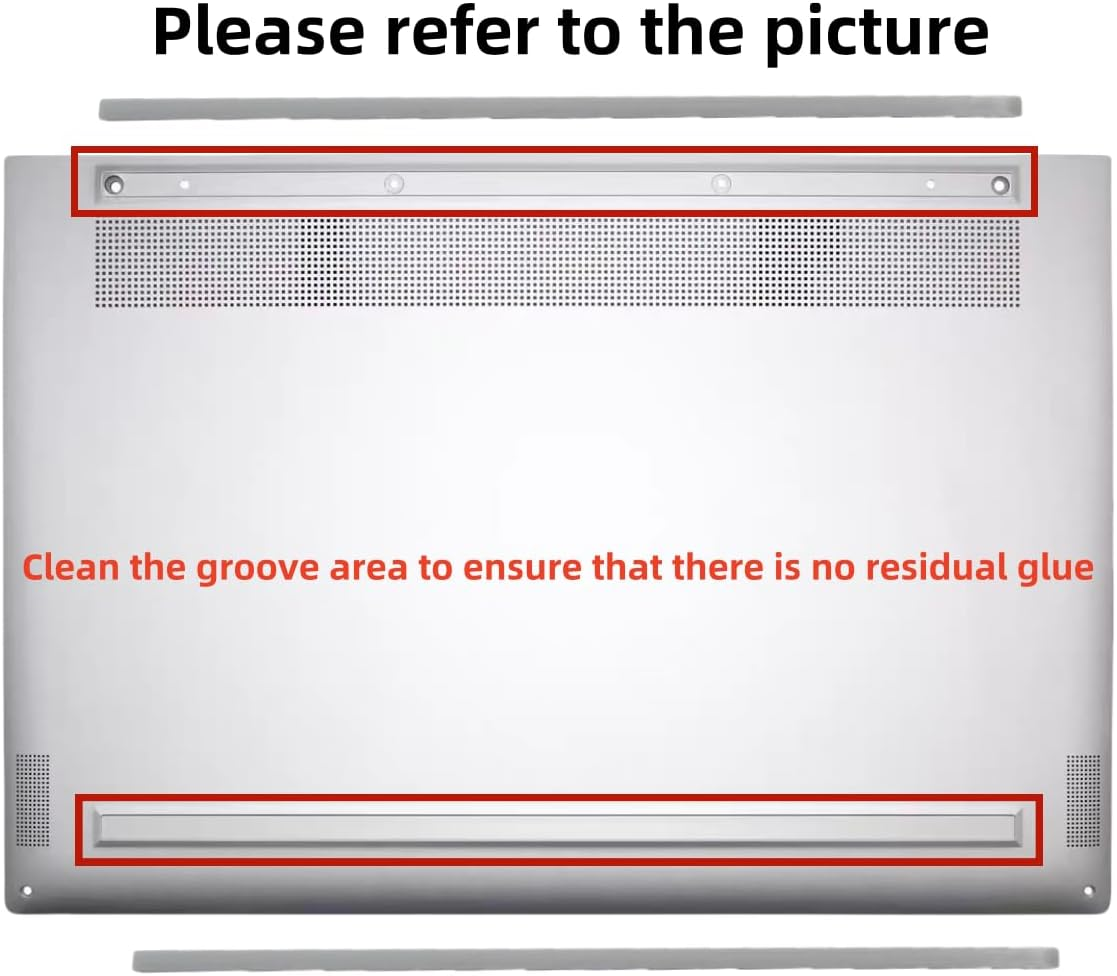 Replacement Bottom Rubber Feet Foot Cover （Gray） Compatible with HP Spectre X360 13-AE Laptop Bottom Case Rubber Feet Strips