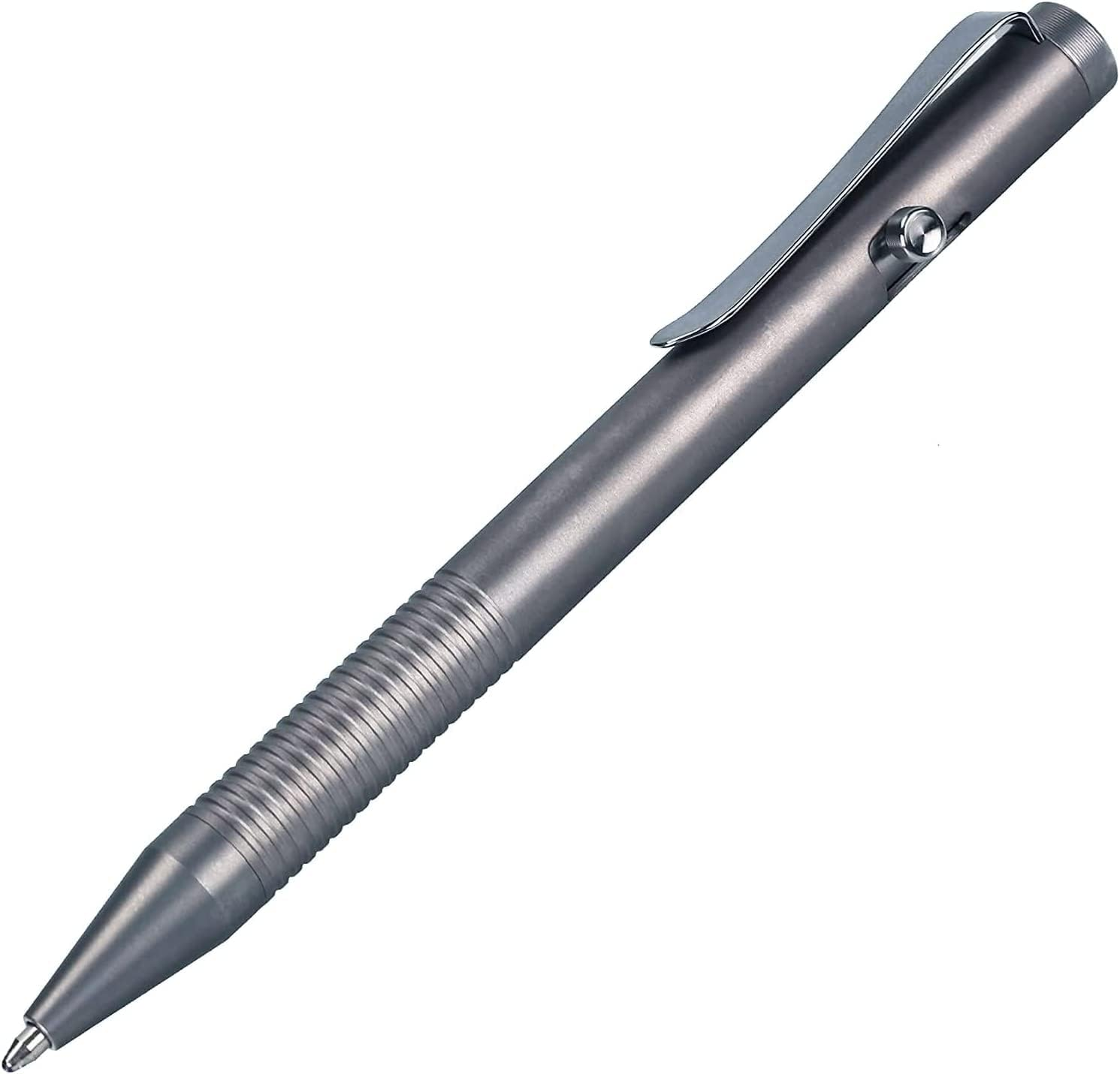 SMOOTHERPRO Titanium Ballpoint Pen Stainless Steel Pen Compatible with Parker Refill for EDC Signature Color Grey (Ti951)