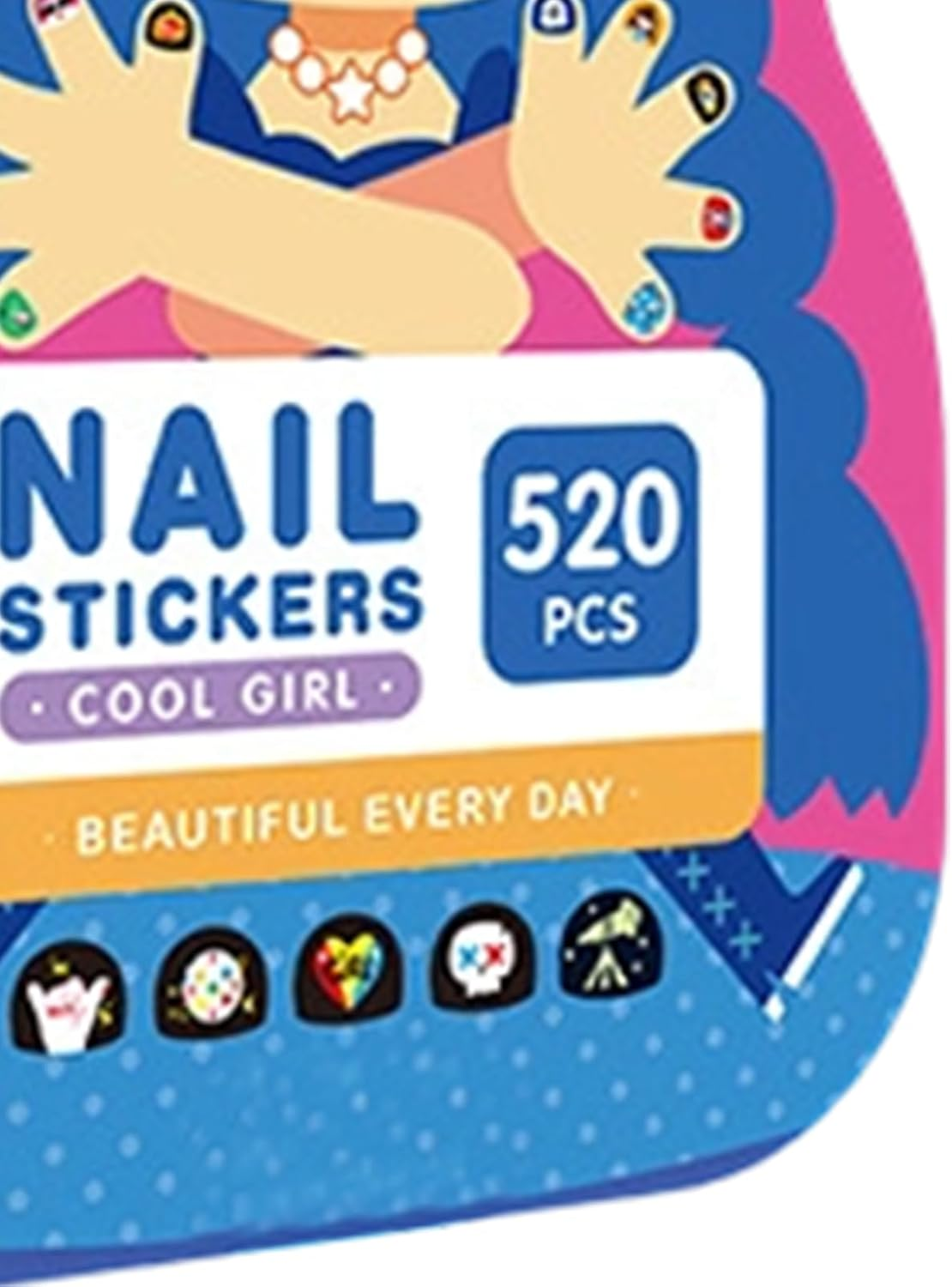 Nail Stickers for Girls | Cartoon Fingernail Decoration Decals | Cute Nail Stickers,For Girls Children Daughter Toddler - Cute Animals image number 7