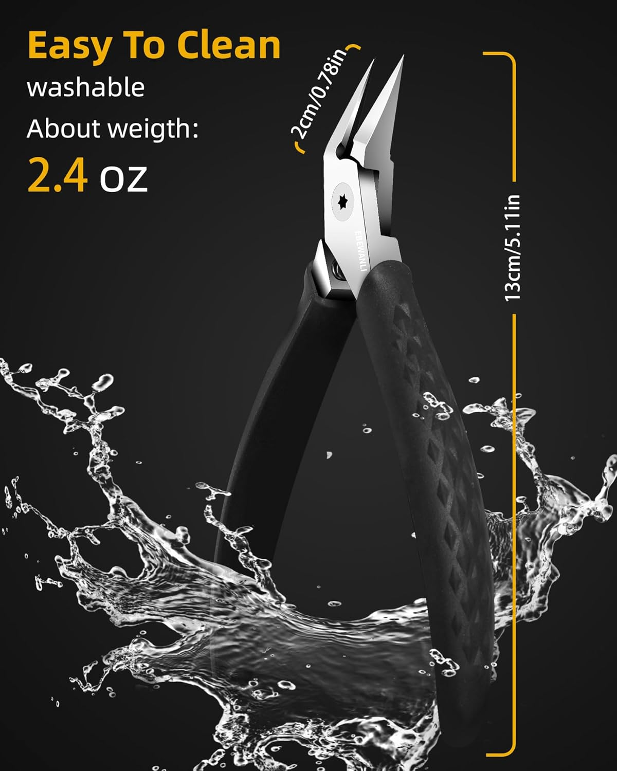 EBEWANLI Ingrown Toenail Clippers, Slanted Straight Blade Toe Nail Clippers for Ingrown Nails or Fingernail, Stainless Steel Nail Scissors Cutter, Angled Nail Nippers for Seniors, Men, Women image number 5