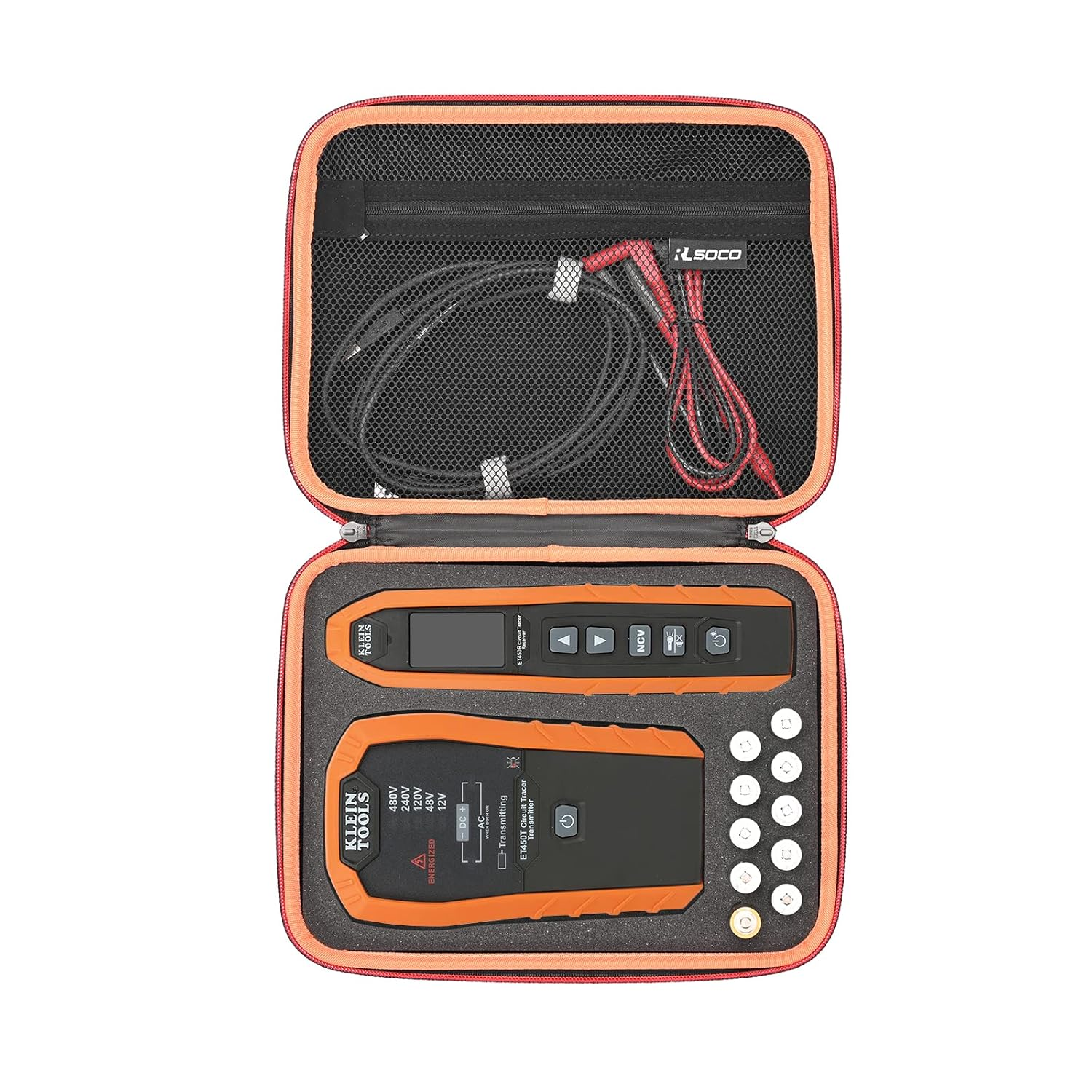 RLSOCO Case for Klein Tools A-ET450 Advanced Circuit Tracer Kit, Hard Shell Carrying Case, Drop- and Shock-Resistant (Cover Only) image number 1