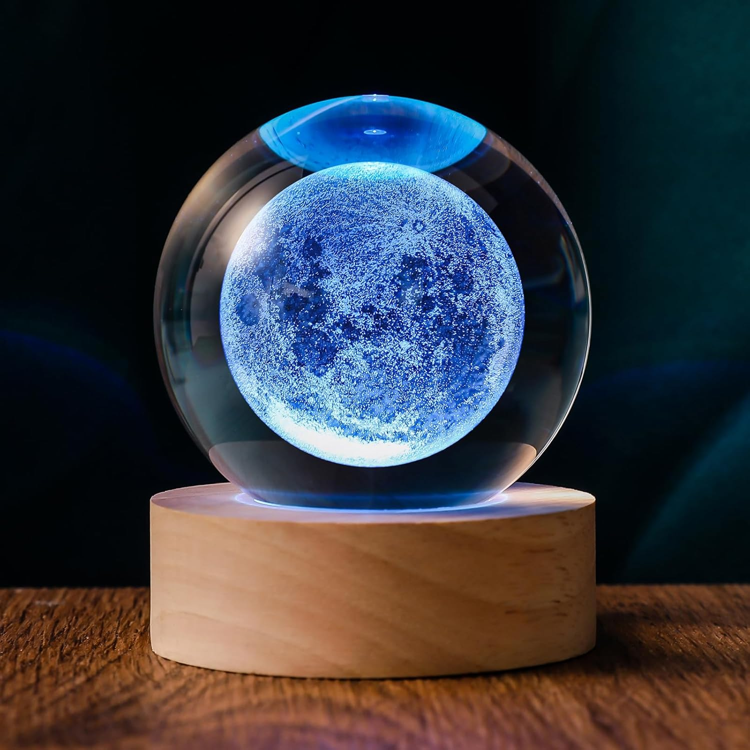 QIANRUNA 3D Axolotl 60Mm Crystal Ball Axolotl Night Light Lamp Toy Gifts for Women Wife Girlfriend Mom Couple Her Axolotl Figurine for Girls Boys Kids