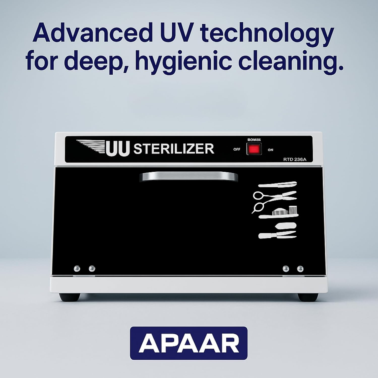 APAAR 8L UV Steriliser Box Sterilizer Professional Beauty Equipment for Salon & Home | UV Sanitising Cabinet for Nail Tools, Beauty Instruments & Salon Accessories