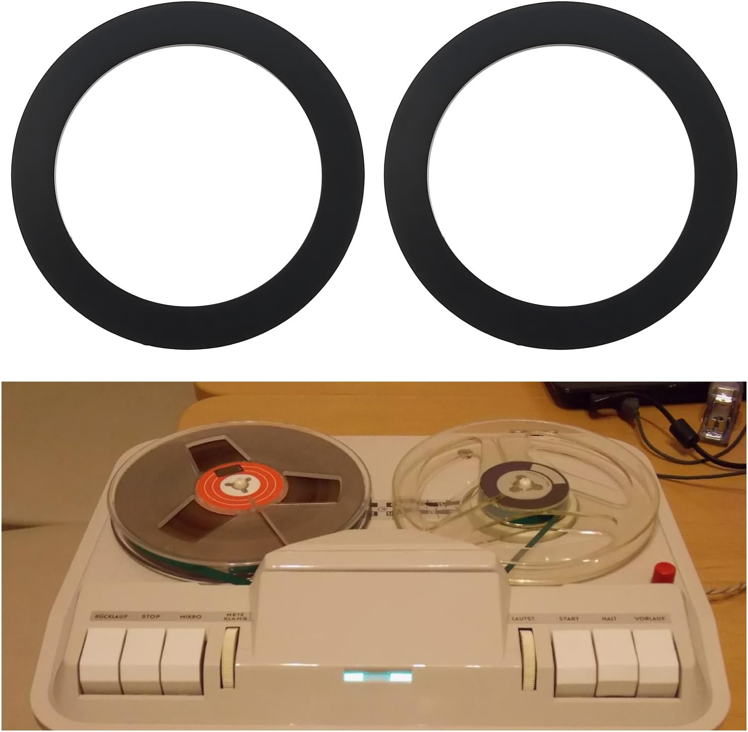 Ecsing 6PCS Tape Recorders Drive Wheels Rubbers Rings 38.5X29X3Mm Compatible with Grundig TK 222 TK 244 TK 246 TK 248 image number 3