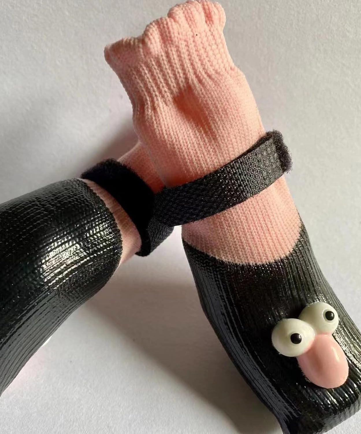 Dog Shoes, Dog Socks, Shoes, Anti-Slip, Small Dogs, Medium Dogs, Cute, Stylish, Pet Shoes, Socks Shoes, Scratch-Resistant, Set of 4, Cute Dog Socks Shoes (Pink, L) image number 1