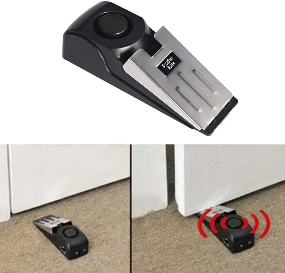 Door Stop Alarm Door Stopper Security System Doorstop Safety Tools with 120 Db Siren Great for Home Travel Apartment or Dorm (Pack of 1) image number 2