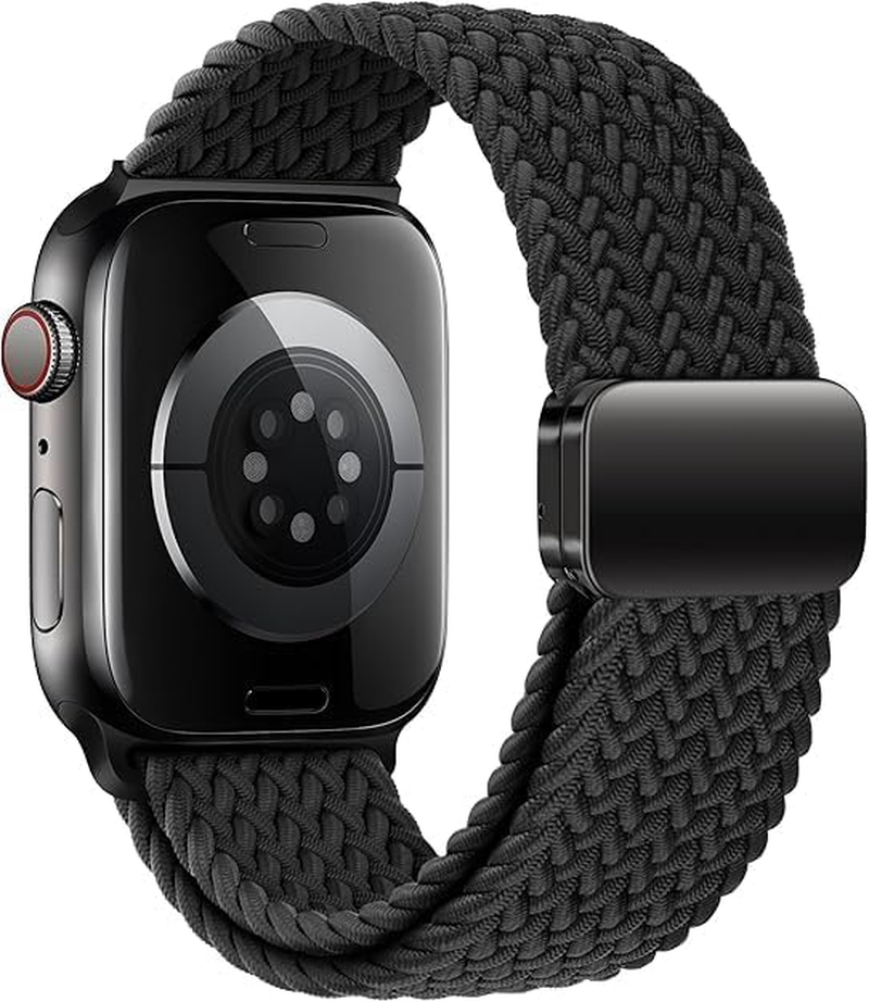 Braided Magnetic Band Compatible with Apple Watch Bands Ultra 3 49Mm 46Mm 45Mm 44Mm 42Mm 41Mm 40Mm 38Mm Men Women, Soft Nylon Solo Loop Magnetic Sport Strap for Iwatch Series 11/10/9/8/7/6/5/4/3/SE image number 2