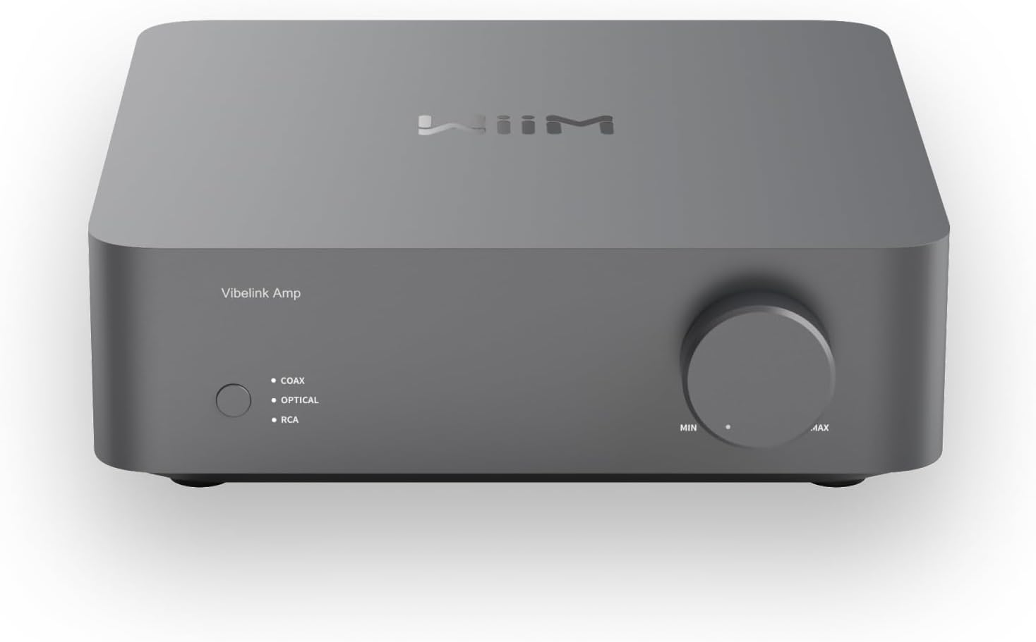 Wiim Vibelink Amp | 100W Power Amplifier with Premium ESS 9039Q2M DAC and TI TPA3255 | Compatible with Wiim Mini, Pro, Pro Plus, Ultra | RCA, Coax, and Optical Inputs | Space Gray