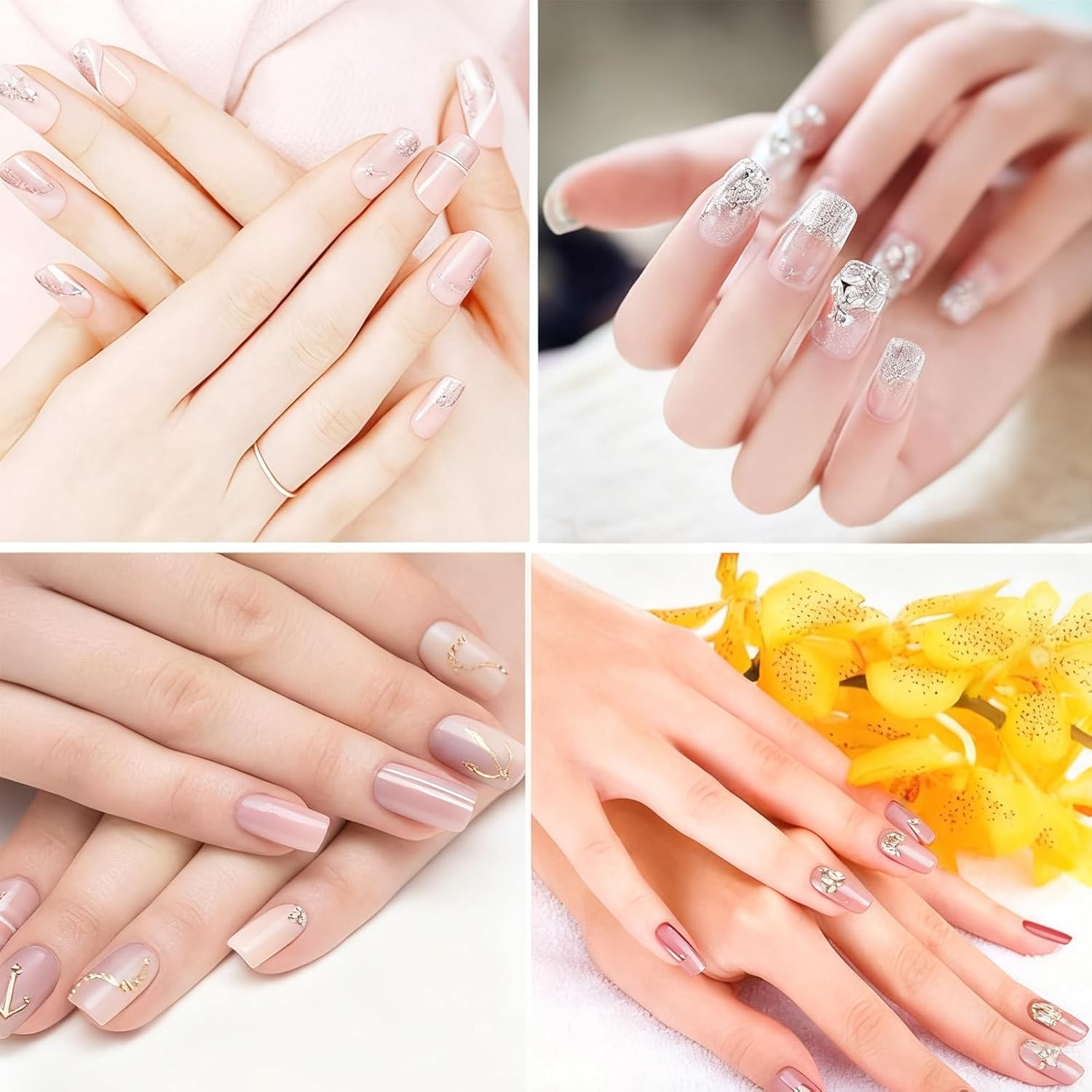 500PCS Natural False Nails Tips - Premium French Tip Artificial Nail Extensions with Decorative Storage Box (10 Custom Sizes) for Salon Specialists & DIY Enthusiasts image number 3