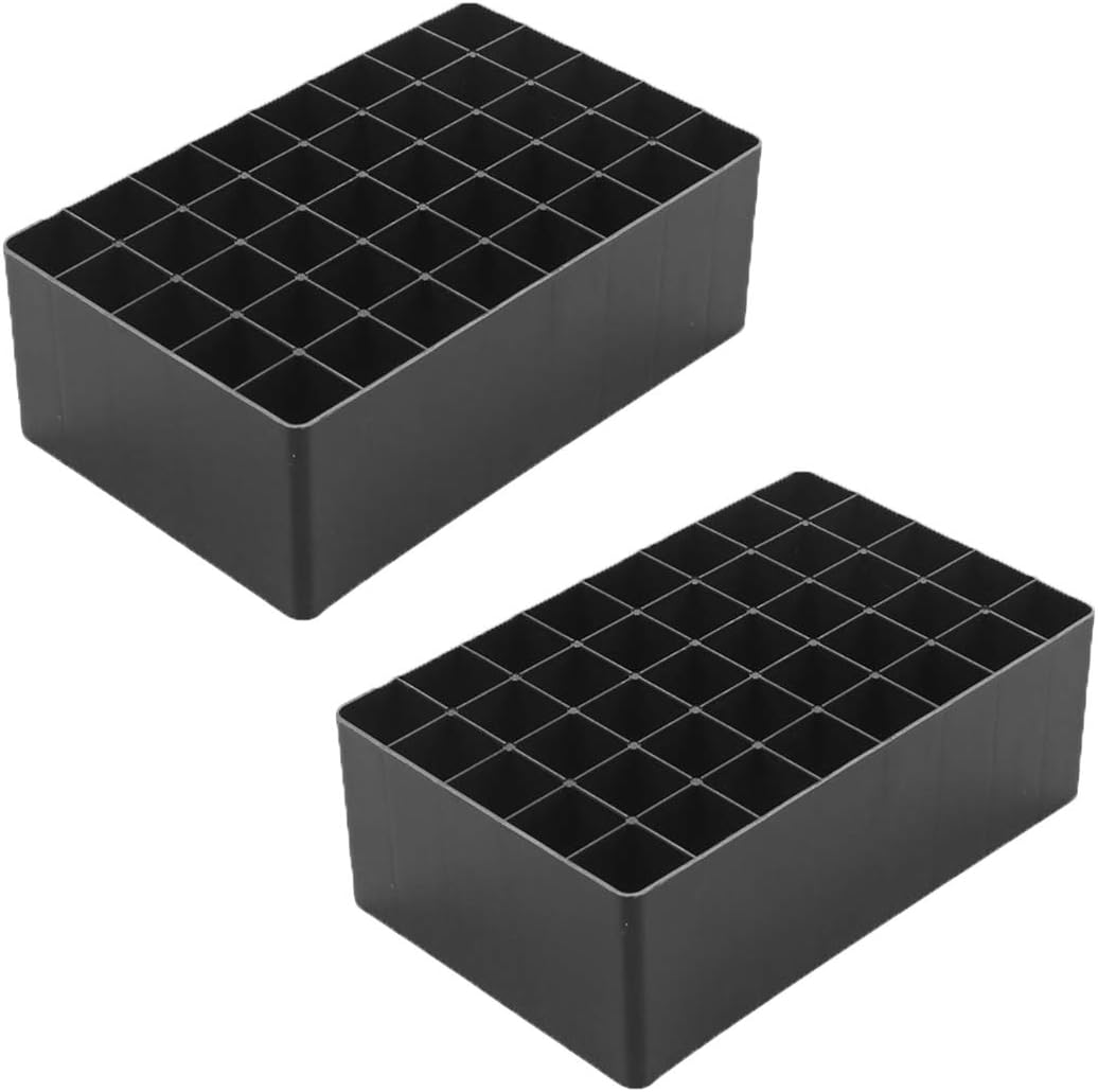 Chris.W 2 Pack 40-Slot Art Markers Pen Holder Desk Stand Organizer Storage Tray Marker Empty Storage Pack(Black)