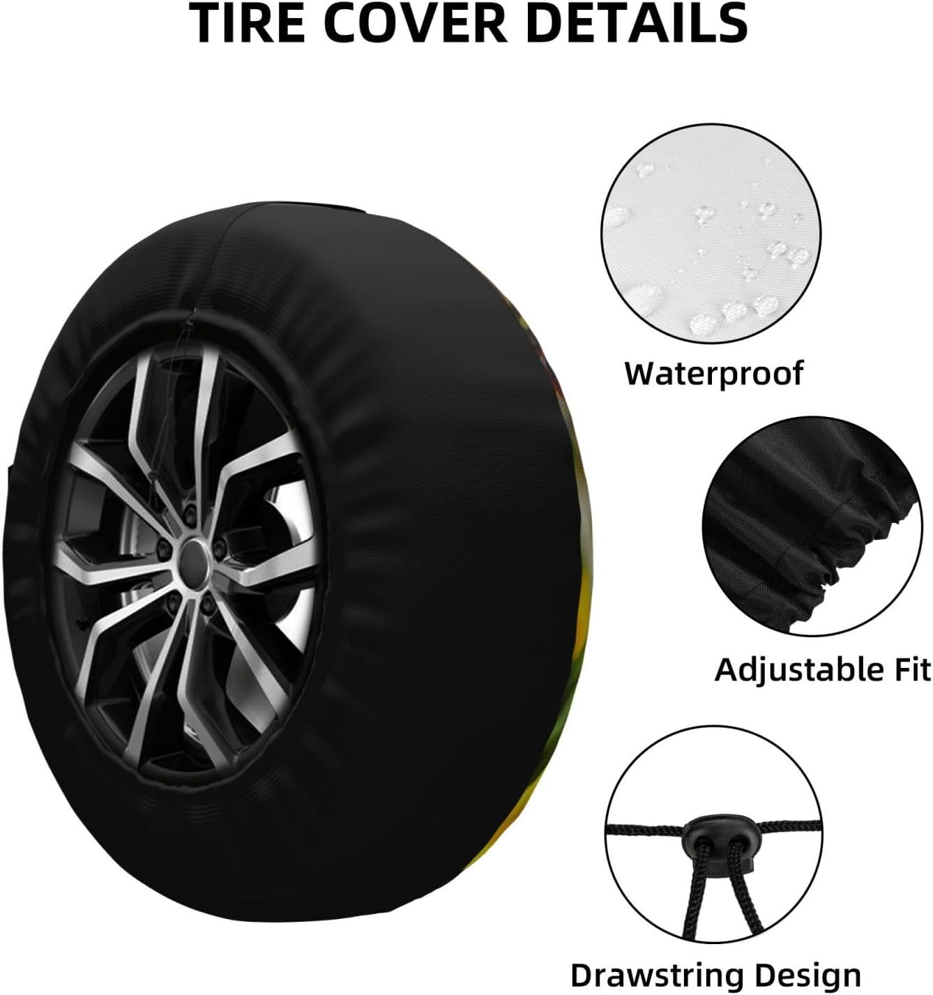 Cute Ducks Spare Tire Cover Weatherproof Universal Wheel Protectors Dustproof Spare Wheel Covers Travel Trailer Camper Tire Covers Car Accessories 17 Inch image number 1