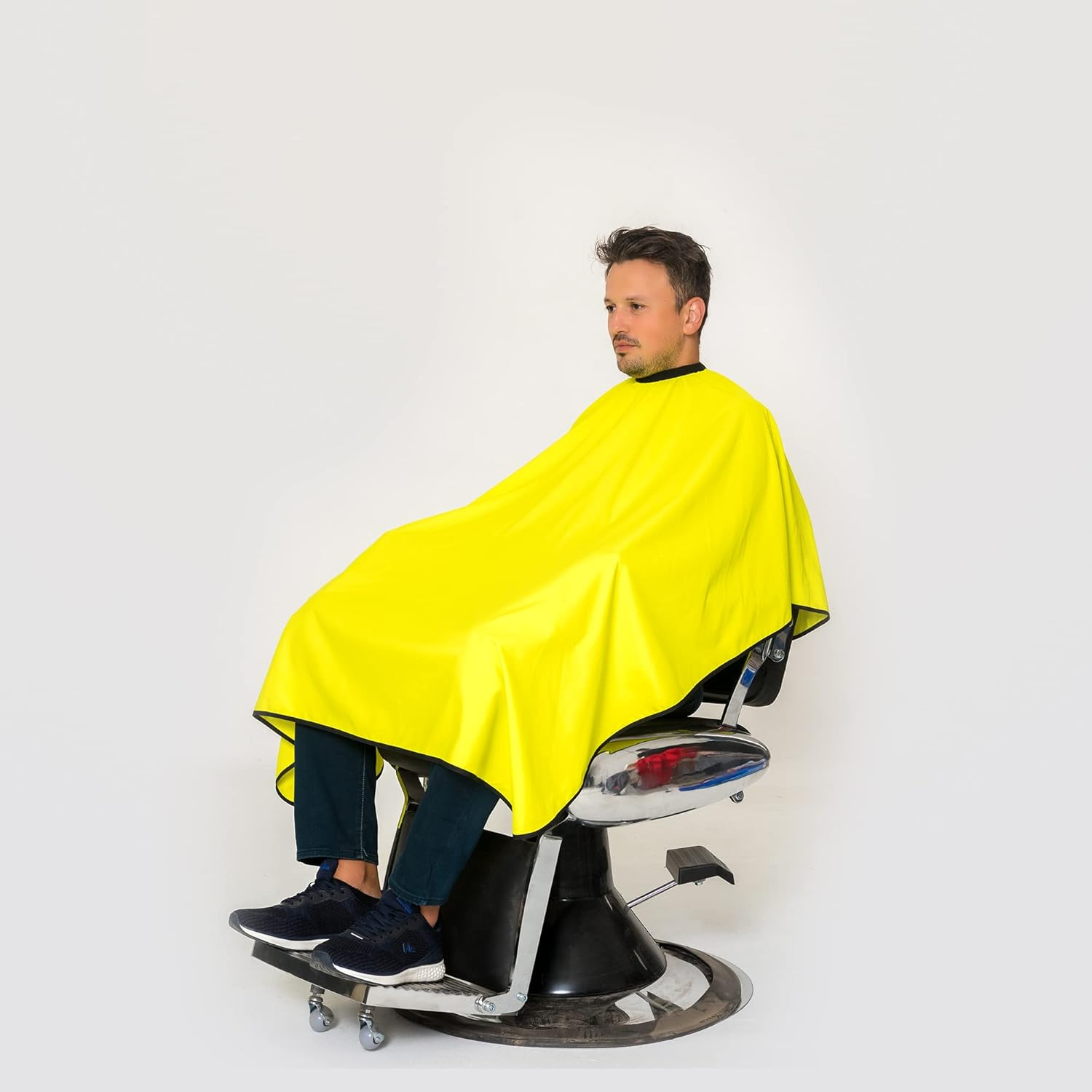 Hairdressing Cape, Original Barbermood Barber Cape, Neon, Professional Hair Design Cape, Hairstyling Accessories, Cutting Cape, Adult Cape, Hairdressing Supplies, Hair Cutting Cape, Black, 138 Cm X158 image number 1