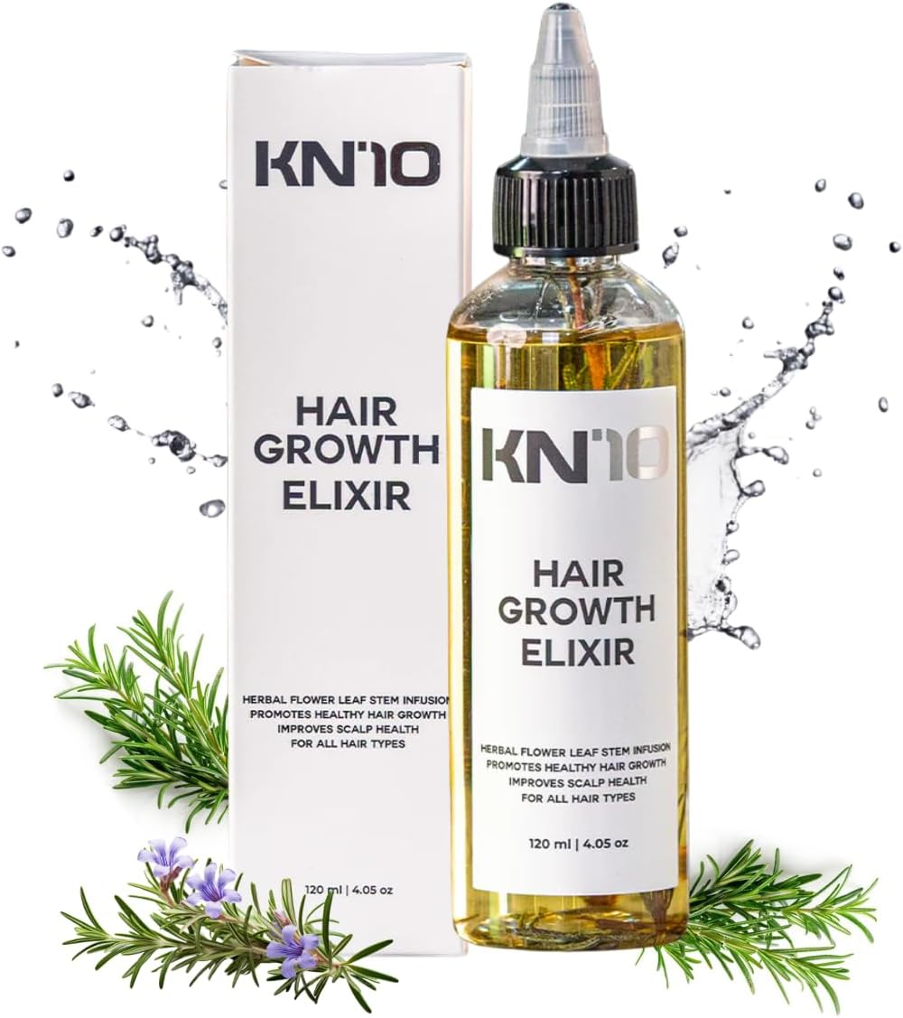 KN&rsquo;10 Hair Growth Elixir 120 Ml / 4.05 Fl. Oz - Hair Oil & Serum with Rosemary Oil for Hair Growth - Lightweight Formula Enriched with Lavender Essential Oil and Vitamin E for Fuller Strands image number 2