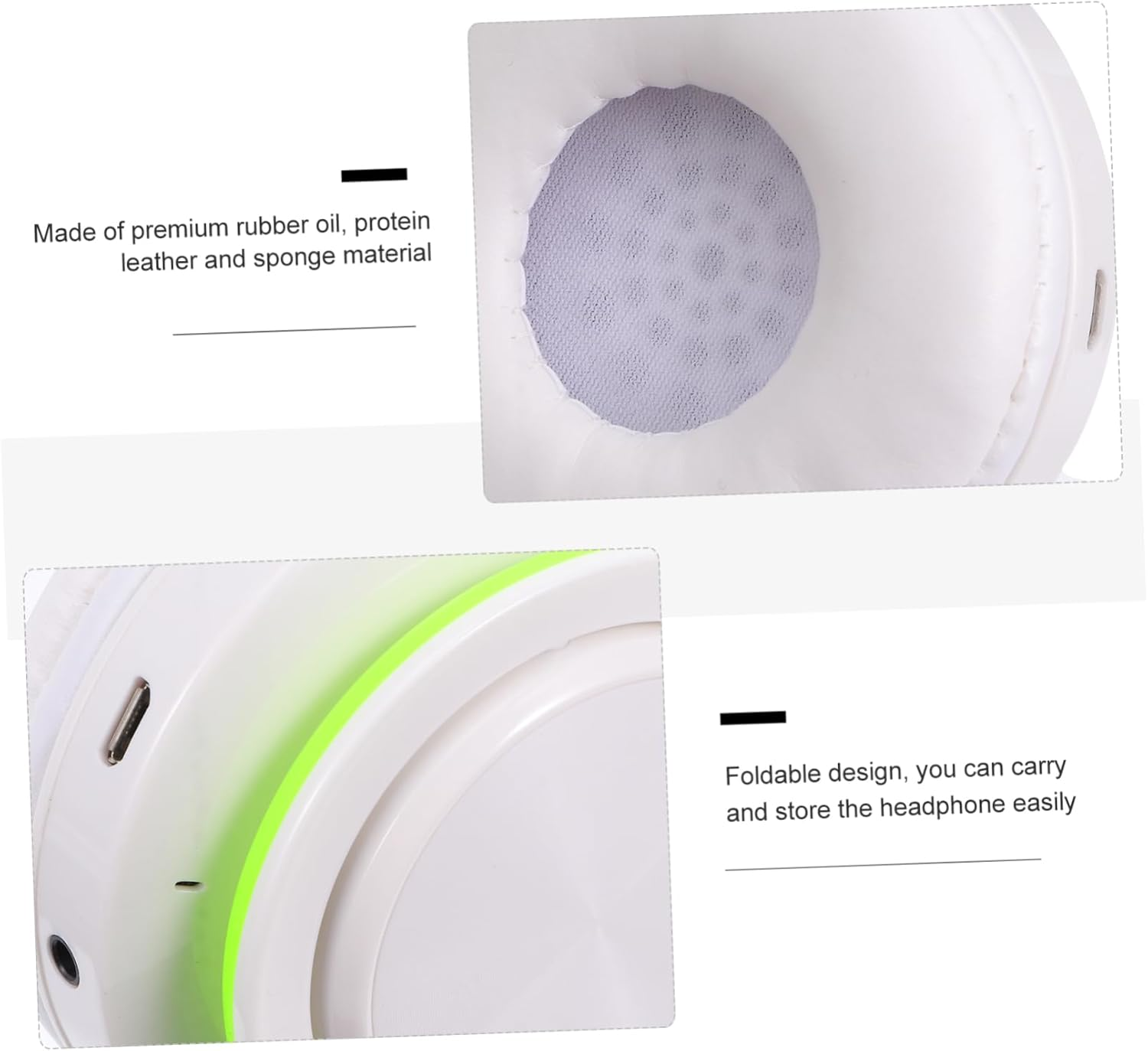 HOLIDYOYO Wireless Headset Adjustable Foldable Headphone over Ear Stereo Headphone for Gaming Listening Music at Home image number 3