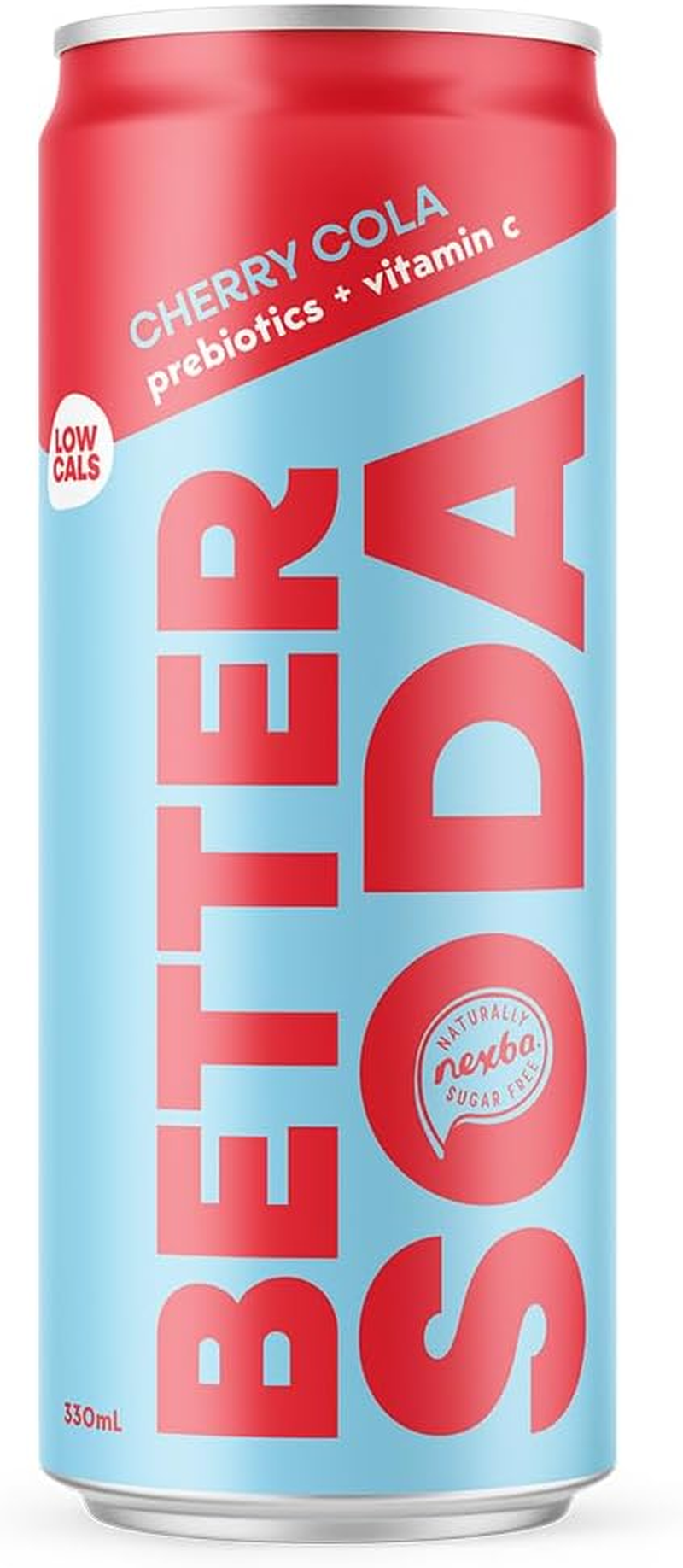 Nexba Better Soda &ndash; Cherry Cola &ndash; All Natural Sugar Free &ndash; 24 X 330Ml Cans