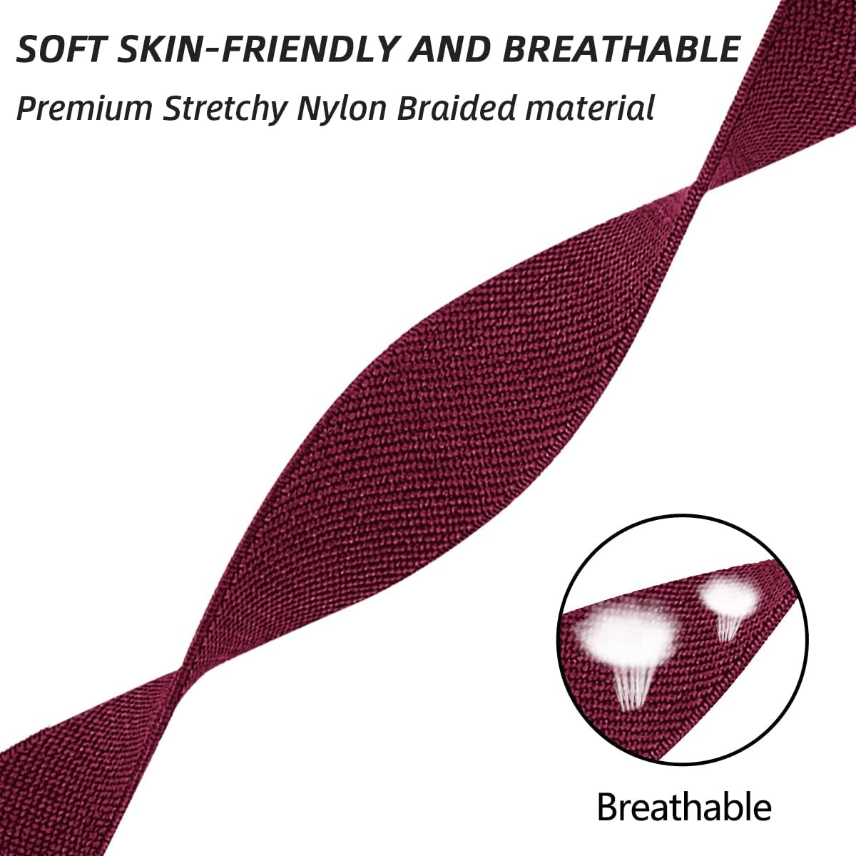 Chinbersky 5 Pack Watch Straps Compatible with Apple Watch Strap 38Mm 40Mm 41Mm 42Mm 44Mm 45Mm, Braided Elastic Stretchy Nylon Sport Solo Loop Band Replacement Straps for Iwatch Series 7/6/5/4/3/2/1 image number 2