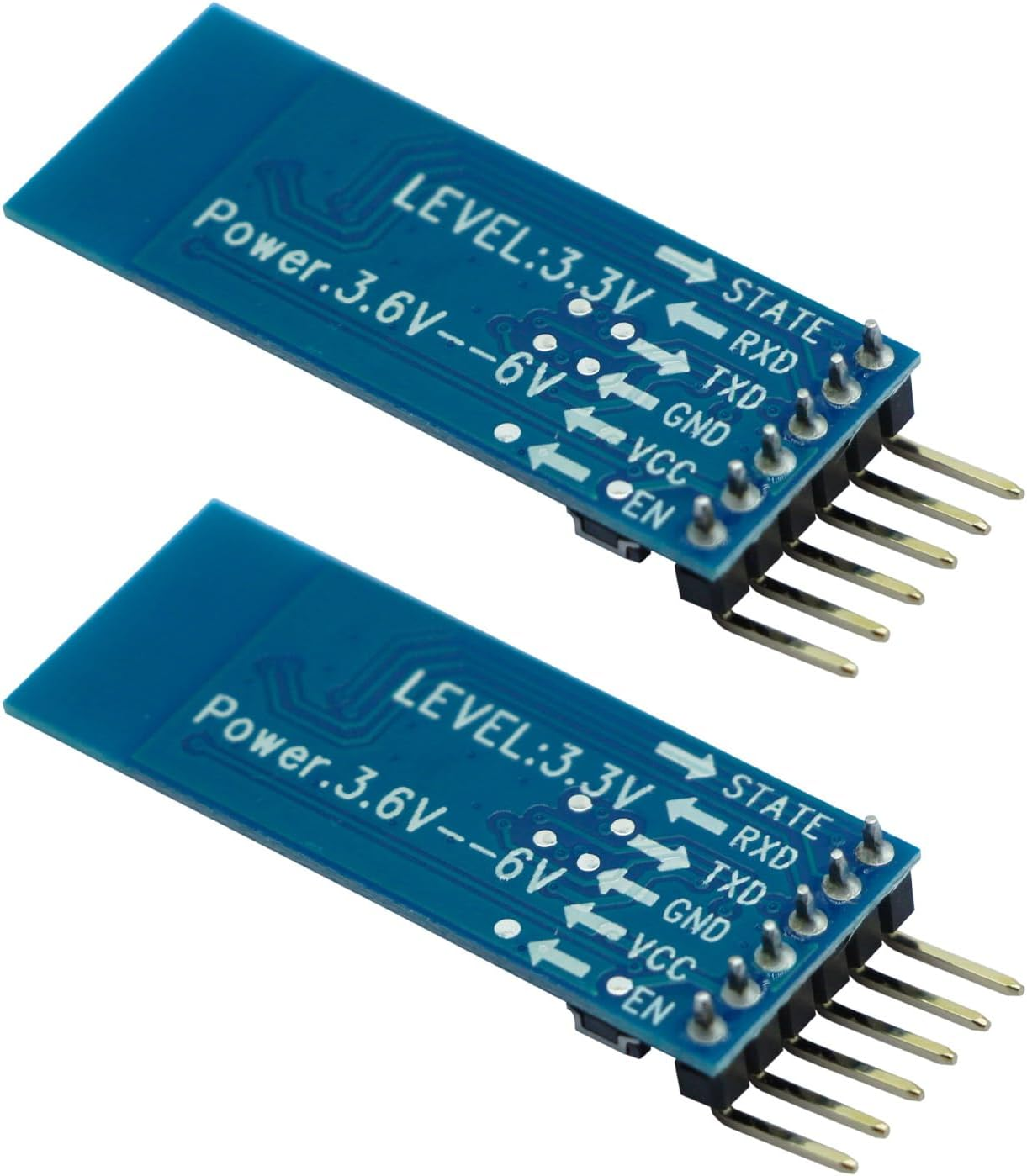 DIGISHUO 2Pcs HC-05 Wireless RF Serial Transceiver Module 6Pin RS232 TTL Board Communication BT Module for Arduino image number 2