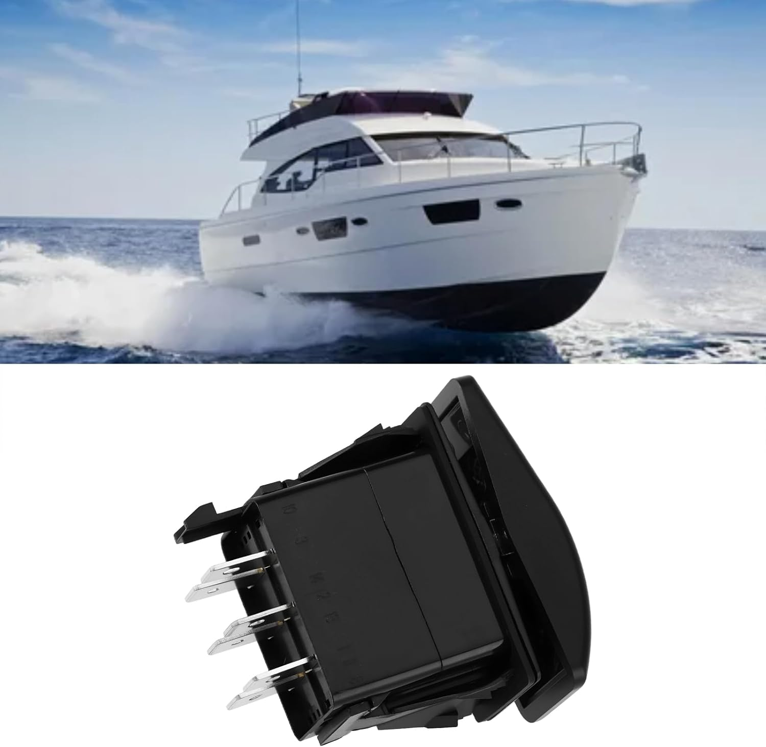 6 Pin 3 Speed Rocker Switch 12V/20A VLD2S00B-AZC00-000 Suitable for Automotive Marine Industrial Control Panels image number 1