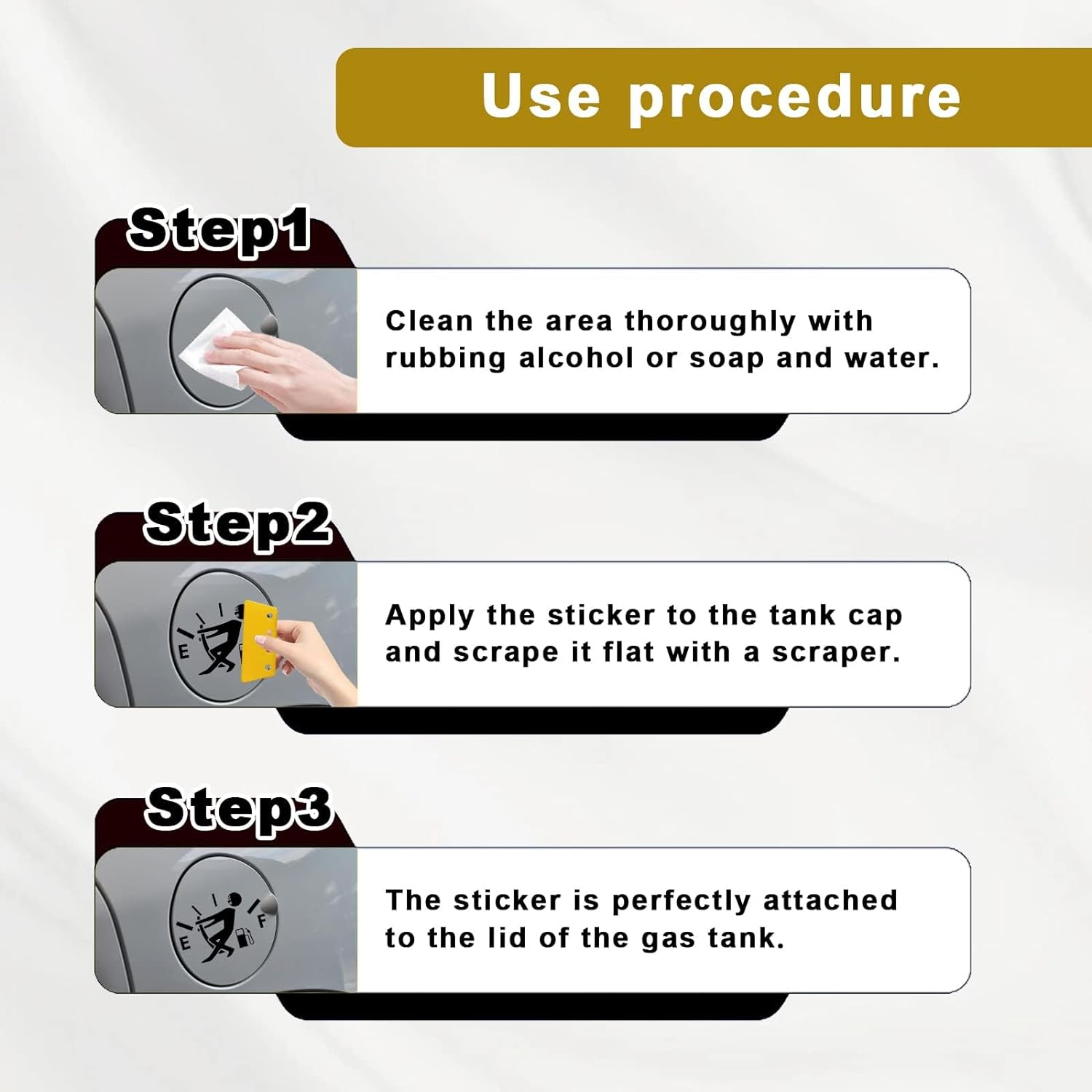 Funny Car Stickers High Gas Consumption Decal Fuel Gage Empty Stickers Fit Car, Trucks, Motorcycle, SUV (Black/Boy) image number 1