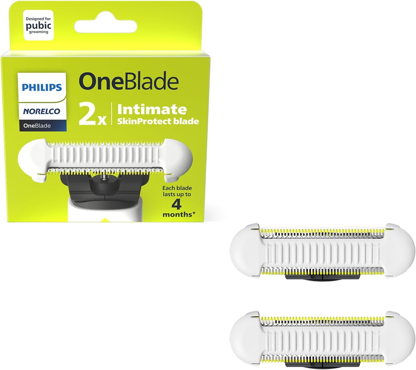 Philips Norelco Genuine Oneblade Intimate Replacement Blade 2 Pack, QP229/80 image number 4