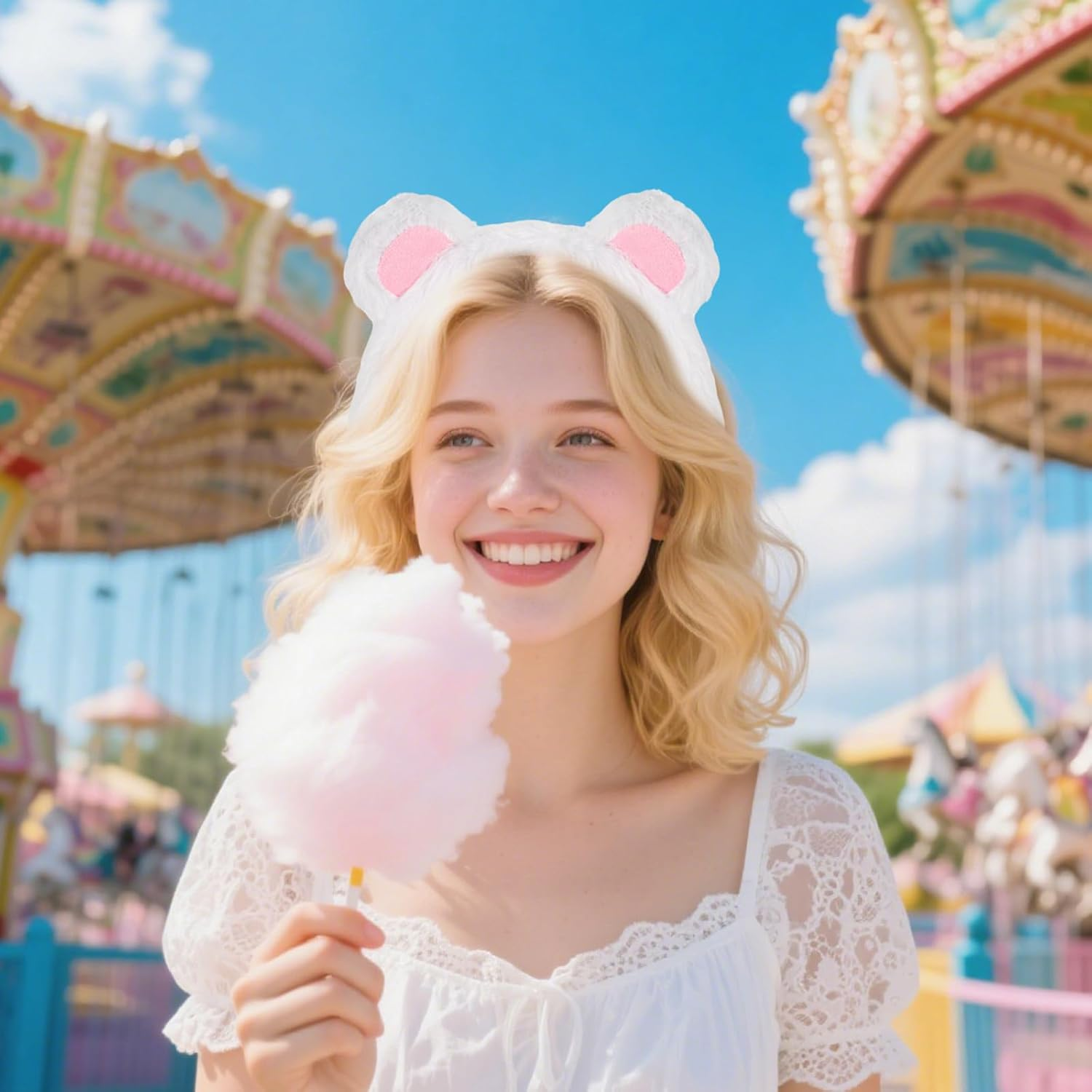 HDBHBH Brown Bear Ears Headband - Cute Fluffy Brown Bear Ears Headband for Adults - Animal Ear Costume Accessories for Halloween Cosplay Party, Christmas, Birthday & Daily Dress Up image number 6