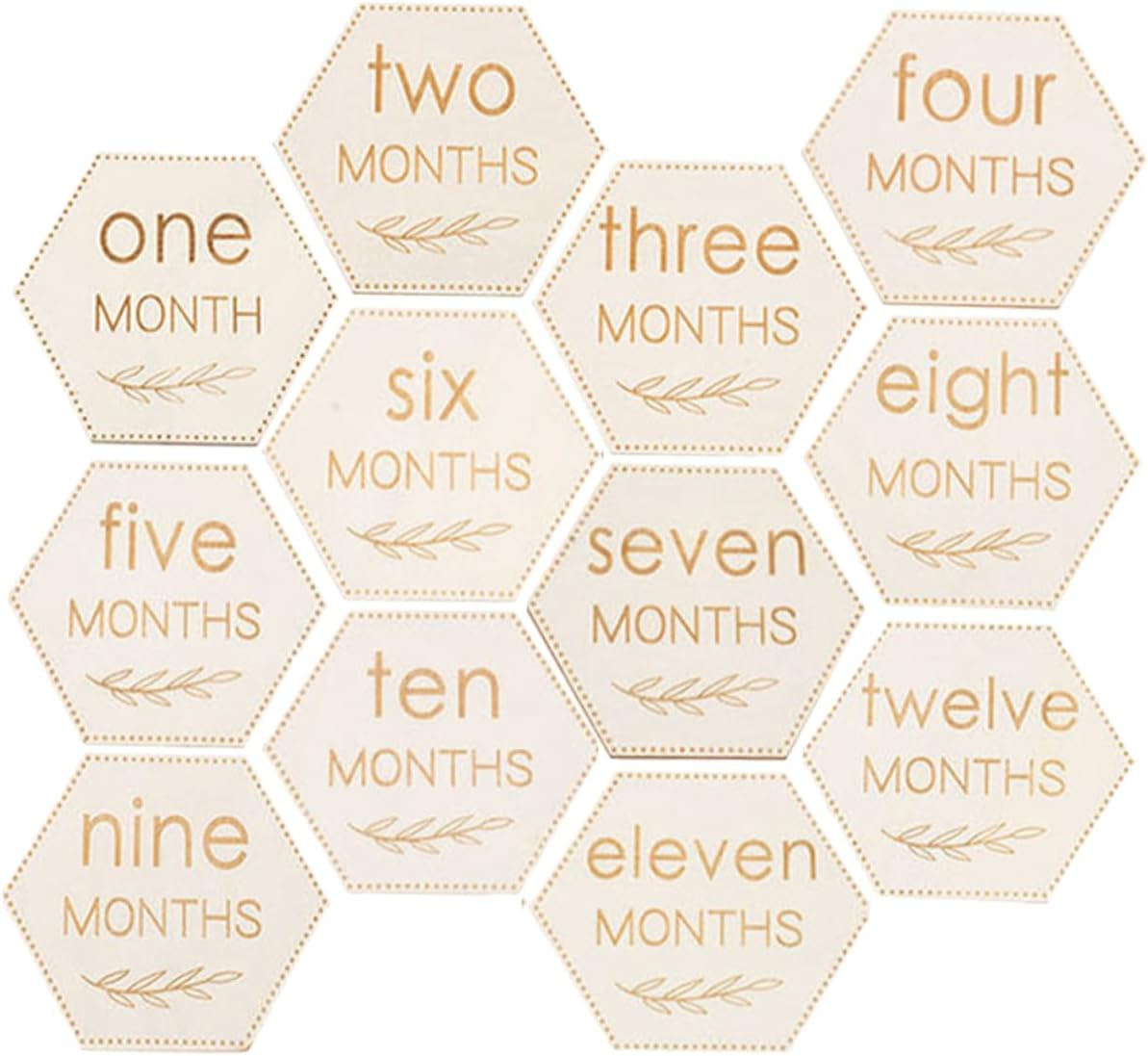 12Pcs Milestone Cards for Growth Wooden Milestone Photography Props for Newborns Capture Your Special Moments Months