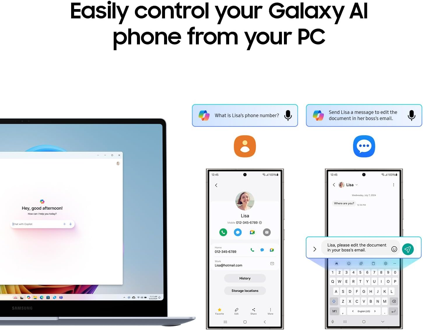 SAMSUNG 15.6&rdquo; Galaxy AI Book4 Edge PC Laptop Computer, Snapdragon X plus Processor, Live Captions, FHD LED Anti-Glare Display, Long-Lasting Battery, 2024 Version, NP750XQA-KB2US image number 5