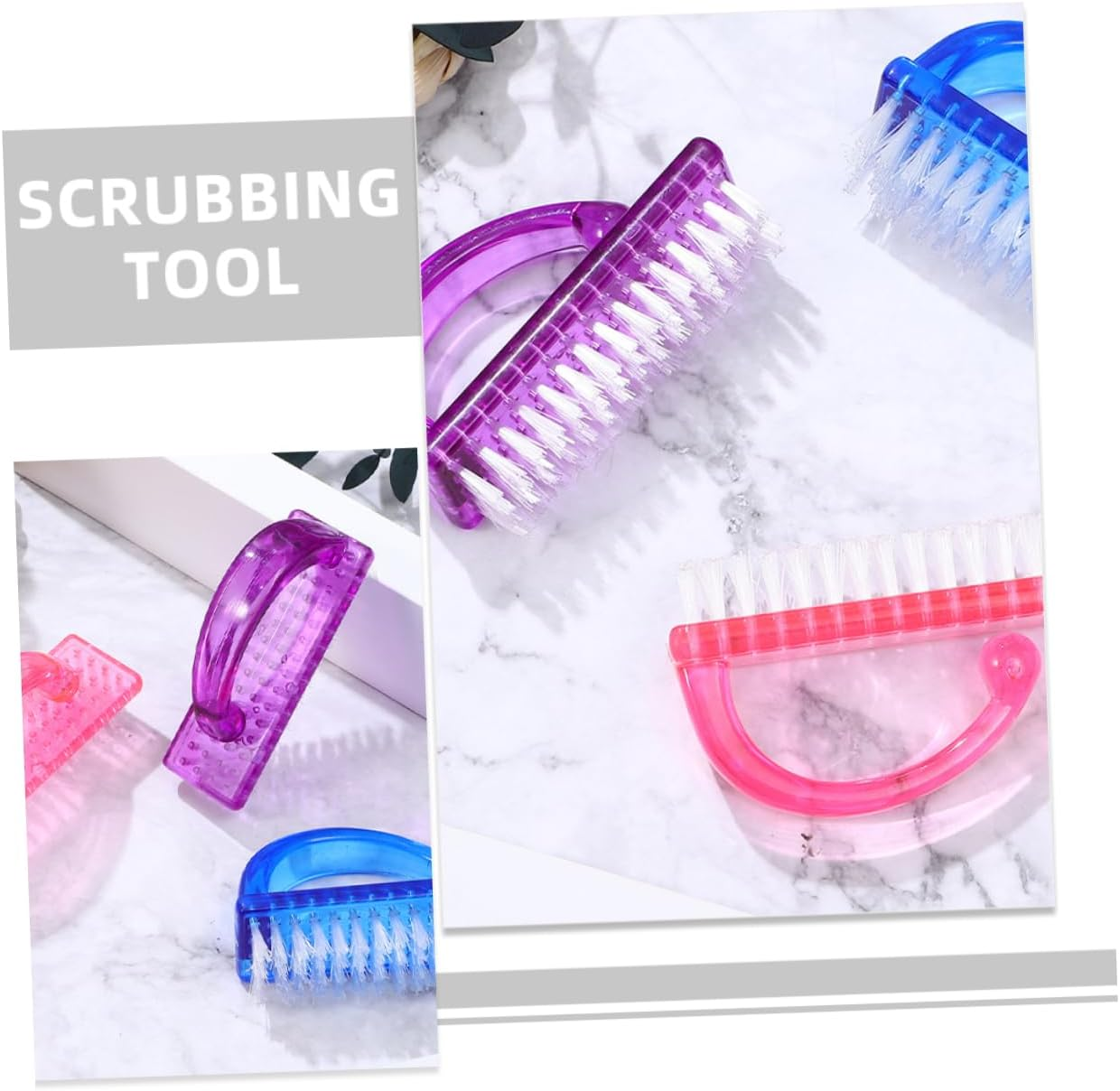 JECOMPRIS 12Pcs Ergonomic Nail Dust Cleaning Brush Brush Heads for Fingernails Versatile Manicure Tool Material image number 5