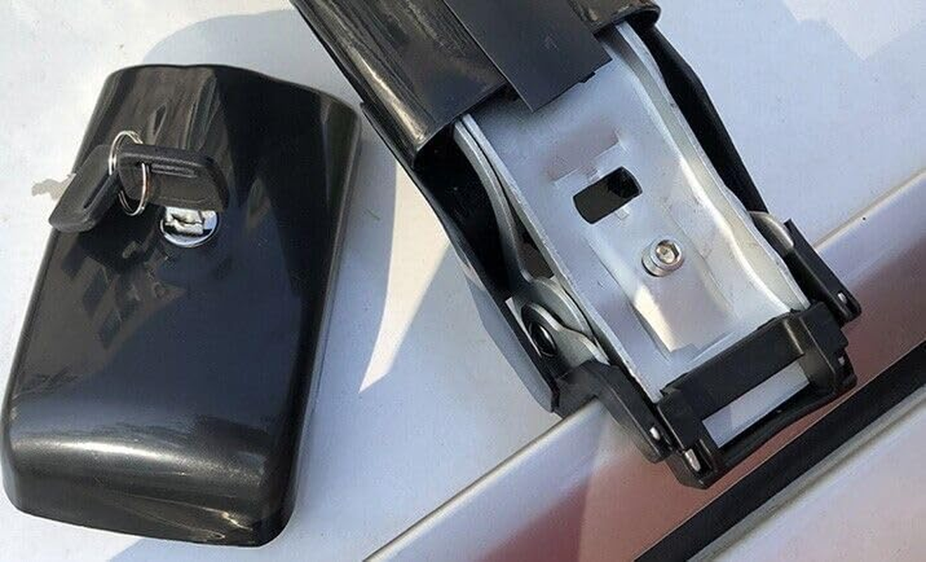 TINIANHHCT Lockable Cross Bars Roof Rack Fits for Ford Everest 2022-2025 Trend & Sport & Tremor & Wildtrak & Platinum Aluminum Crossbars Cargo Carrier（Black） image number 3