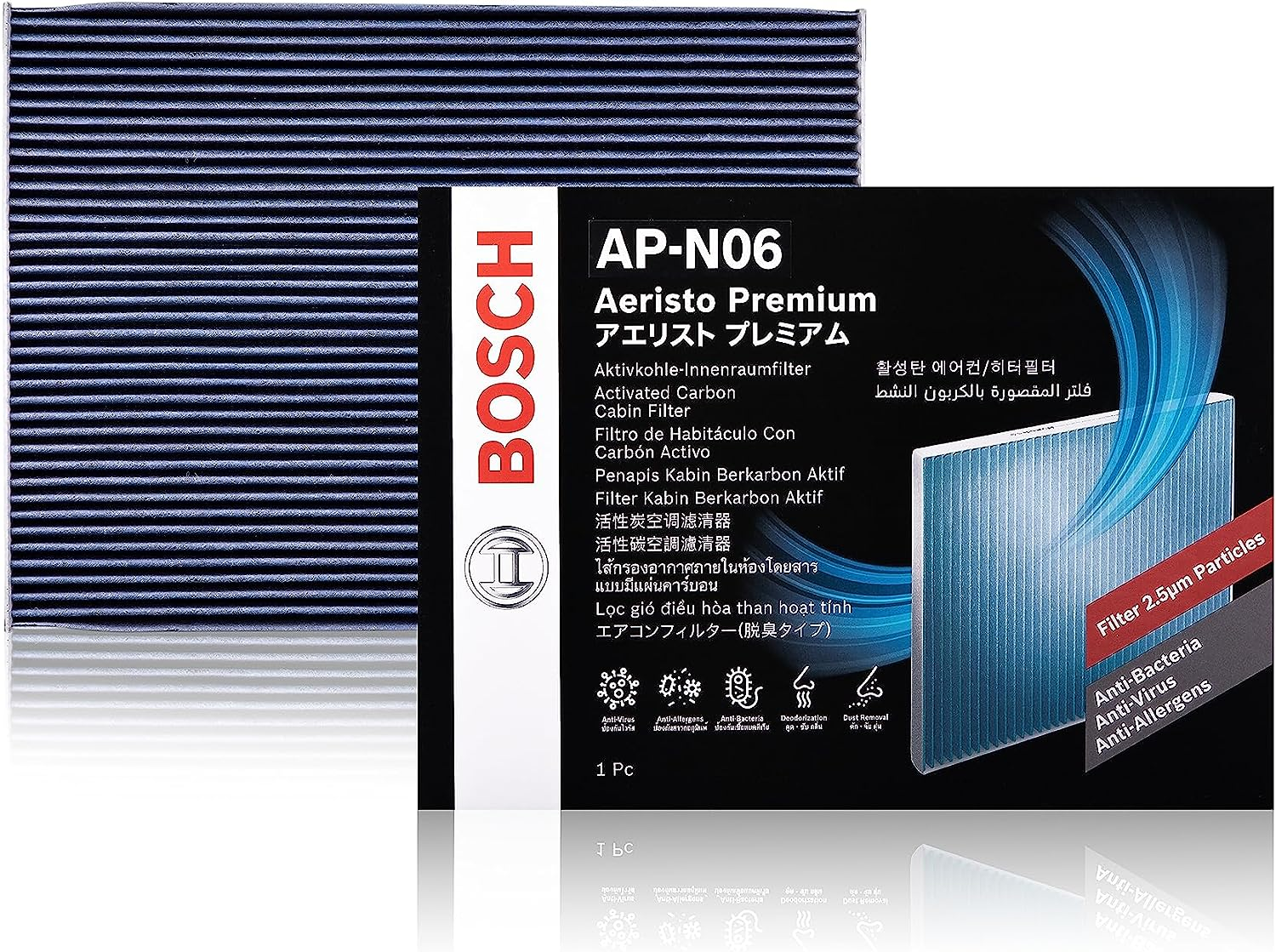 BOSCH AP-N06 Aeristo Premium Cabin Filter Fits Nissan X-Trail T31, Dualis J10 & Others image number 1
