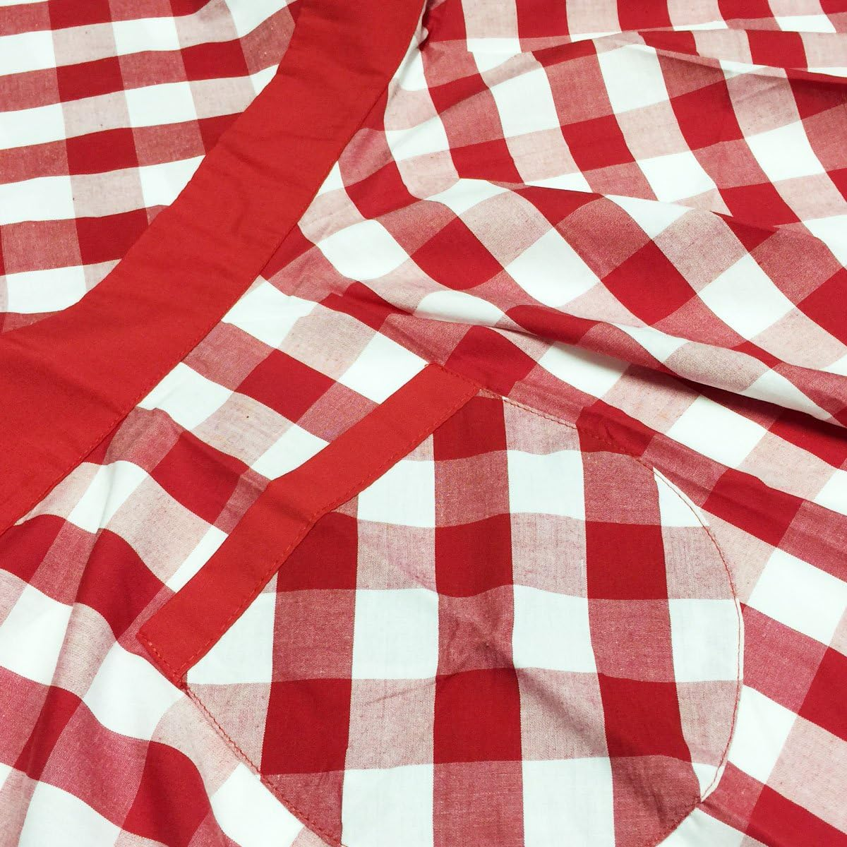 Wrapables Adjustable Flirty Hostess Apron, Red Gingham - Red Gingham image number 4