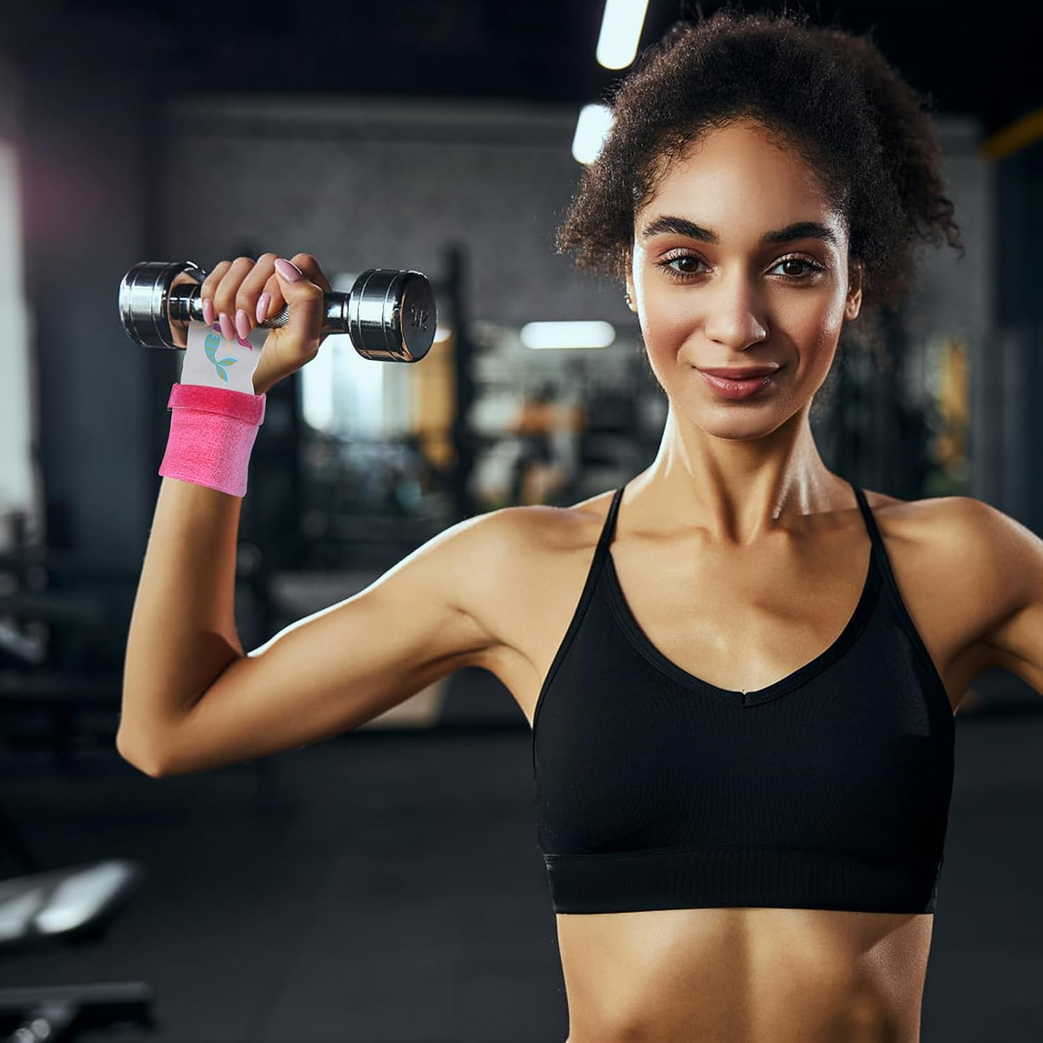 Abeillo 2 Gymnastics Grips Wristbands Sets for Girls Youth, Mermaid Gymnastic Hand Grips Gymnastic Bar Palm Protection and Wrist Support Sports Accessories for Workout and Exercise image number 3