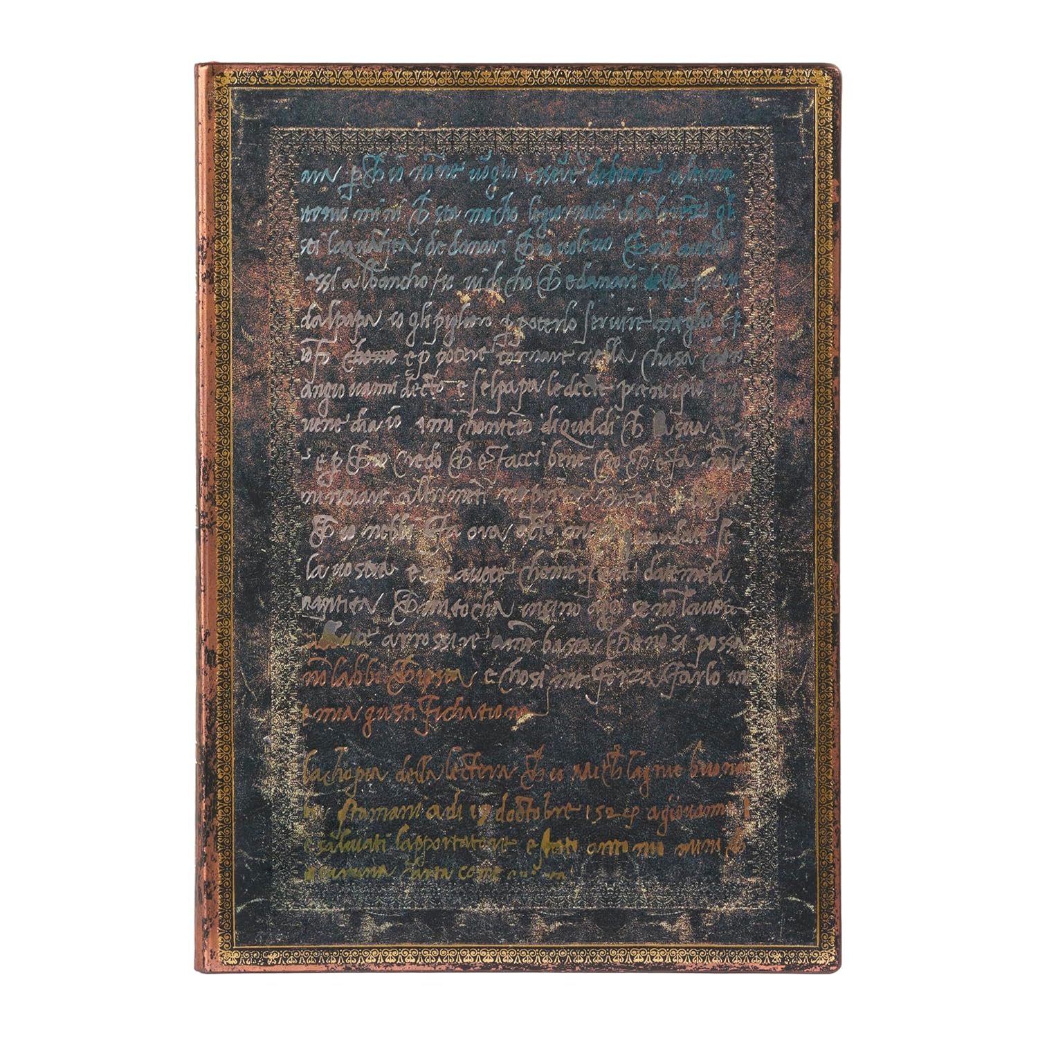 Michelangelo, Handwriting (Embellished Manuscripts Collection) Midi Lined Softcover Flexi Journal (Elastic Band Closure)