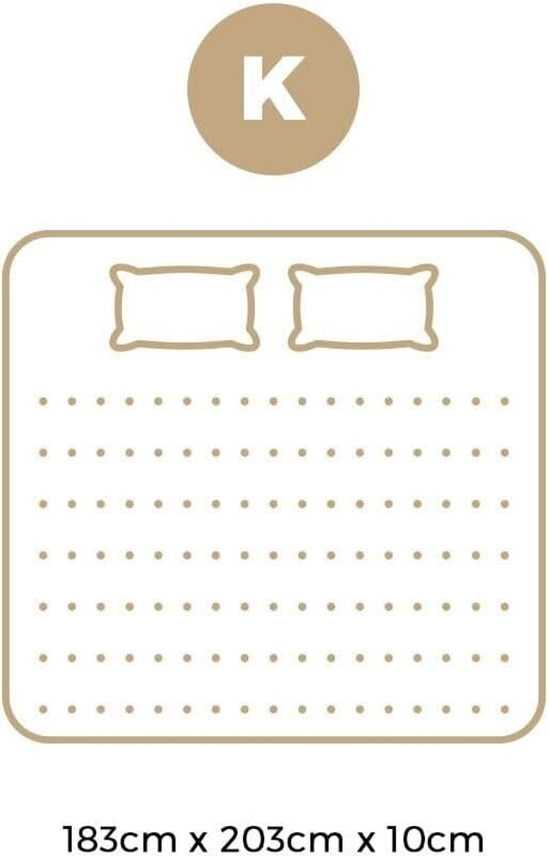 BEDRA BEDDING Memory Foam Mattress 40D Gel-Infused 10CM Thickness, Reversible Cool Gel Bed Topper with Removable Washable Zipper Cover, Non-Toxic & Odorless, King Size, 183CM X 203CM X 10CM