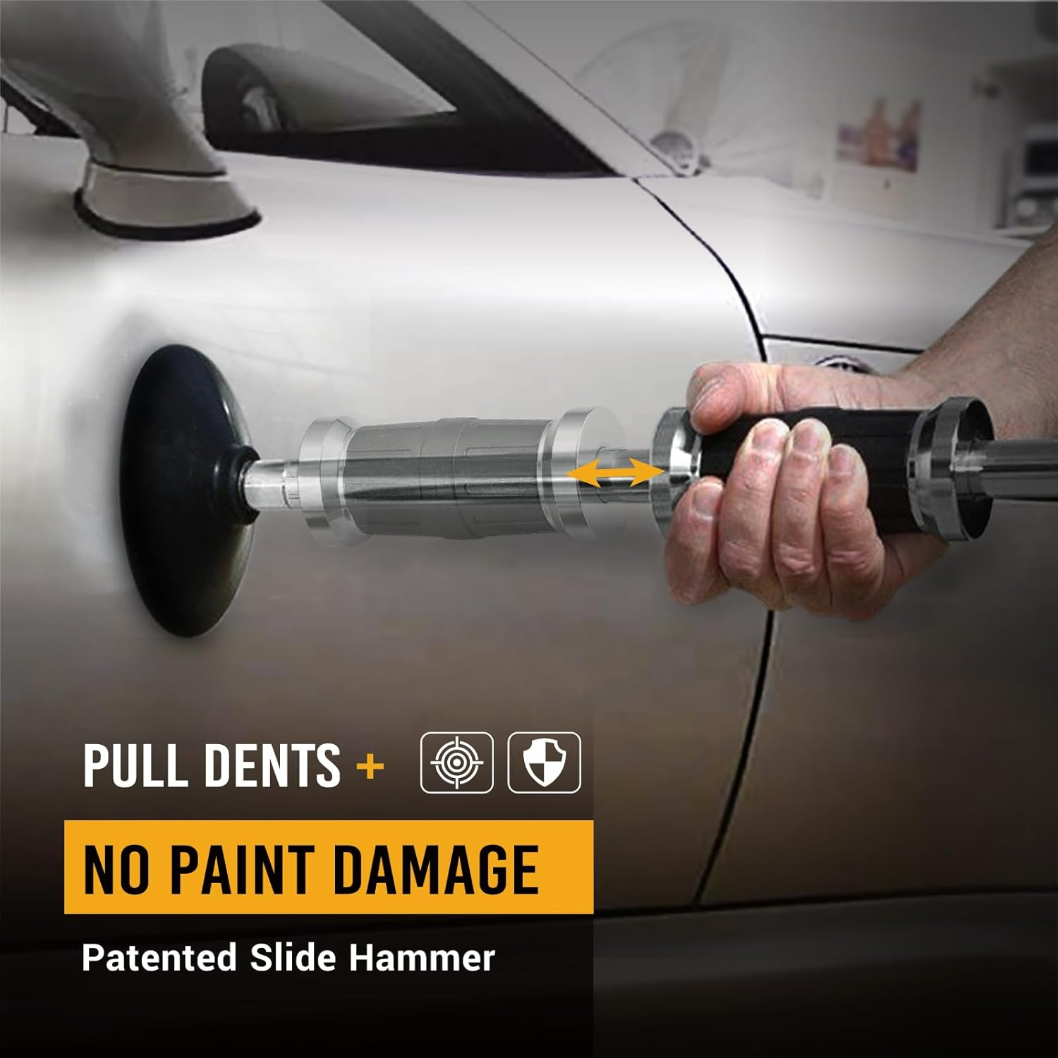 EWK Pneumatic Slide Hammer Vacuum Dent Puller Air Suction Cup Paintless Car Body Repair Kit + CASE image number 6