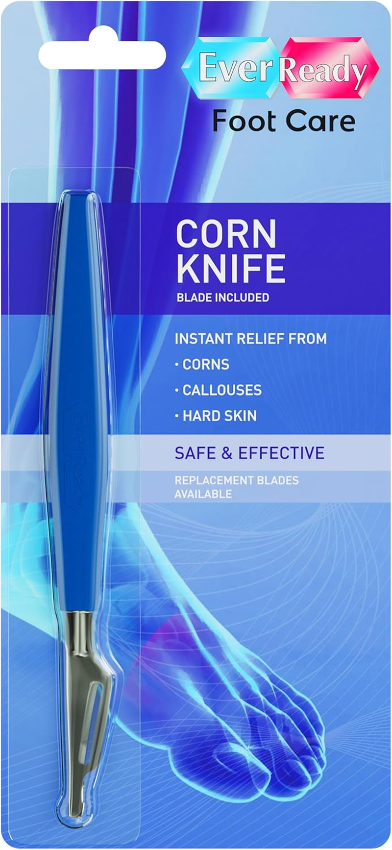 Ever Ready Corn & Callus Trimmer Refills X 4 - - Instant Relief from Corns | Removes Dry, Hard & Cracked Skin | Home Pedicure Treatment for Footcare image number 1