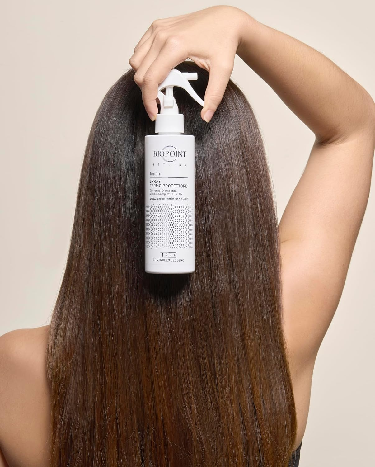 Biopoint Styling Thermoprotector Spray for Hair, up to 230&deg; Heat Protection from Phon, Straighteners and Curlers with UV Filters, 200Ml