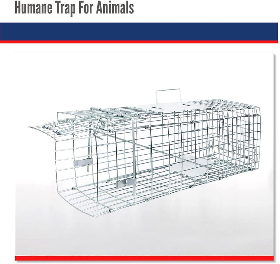 Medium Humane Animal Cage Trap Live Catch Possum Rabbit Cat Rat Fox Hare Bait image number 3