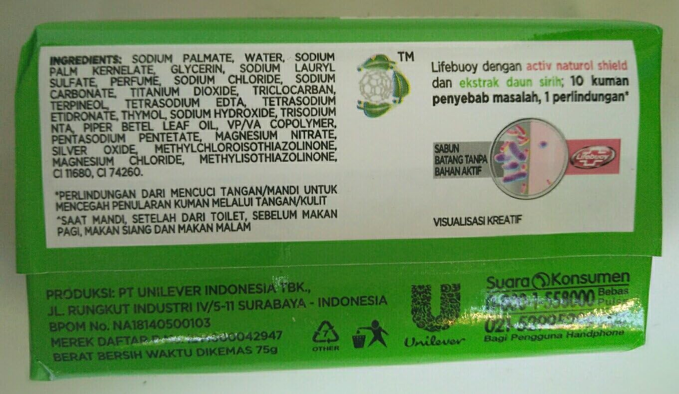 Lifebouy Nature Pure Antibacterial Bar Soap, 85 Gram image number 1