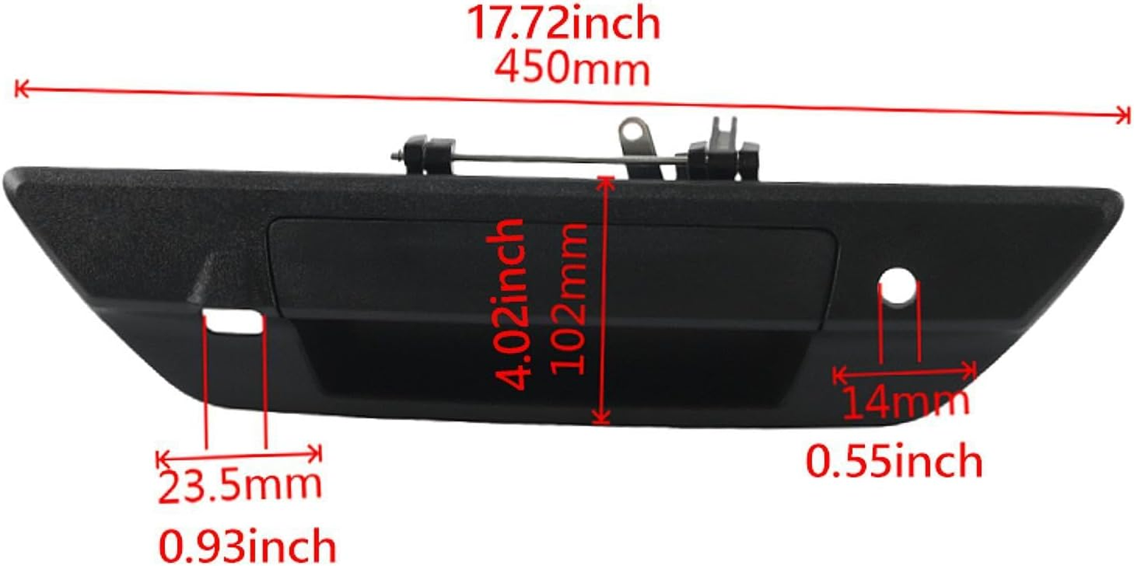 Mqetly Tailgate Door Handle 69090-0K090 Vehicles Tail Gate Handle Car Part 69090-0K110 69090-0K100 for Hilux Revo 2015-2018, Black image number 6