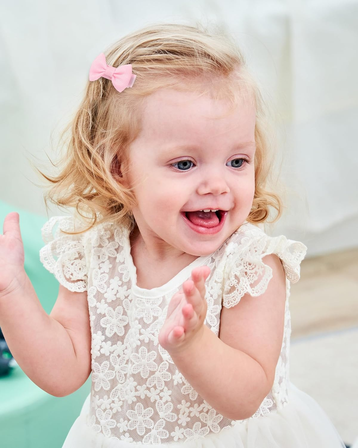 Pack of 50 1.4 Inch Baby Hair Clips Fully Lined Grosgrain Boutique Solid Band Mini Straps for Girls Teenagers Infants Children Toddlers Newborns