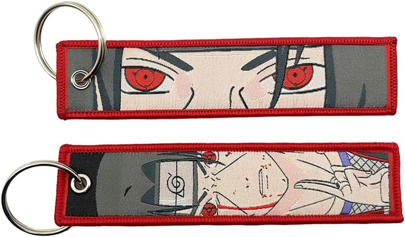 1 Pack Keychain Tag Anime Jet Tag Key Chain Embroidered - EDC for Motorcycles, Scooters,Atv,Car and Anime Gifts