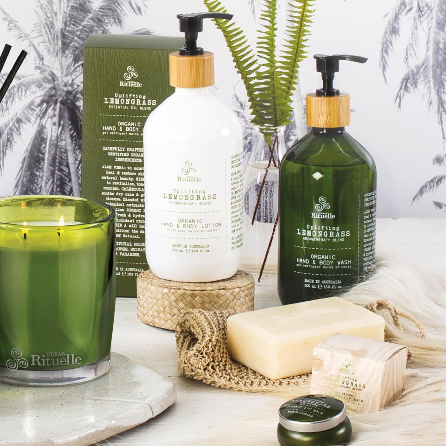 Urban Rituelle Flourish Organics Hand & Body Lotion, 500Ml - Moisturiser with Lemongrass, Lemon Myrtle, Grapefruit & Eucalyptus, Enriched with Aloe Vera, Camellia & Shea Butter, Hydrates, Repairs Skin image number 6