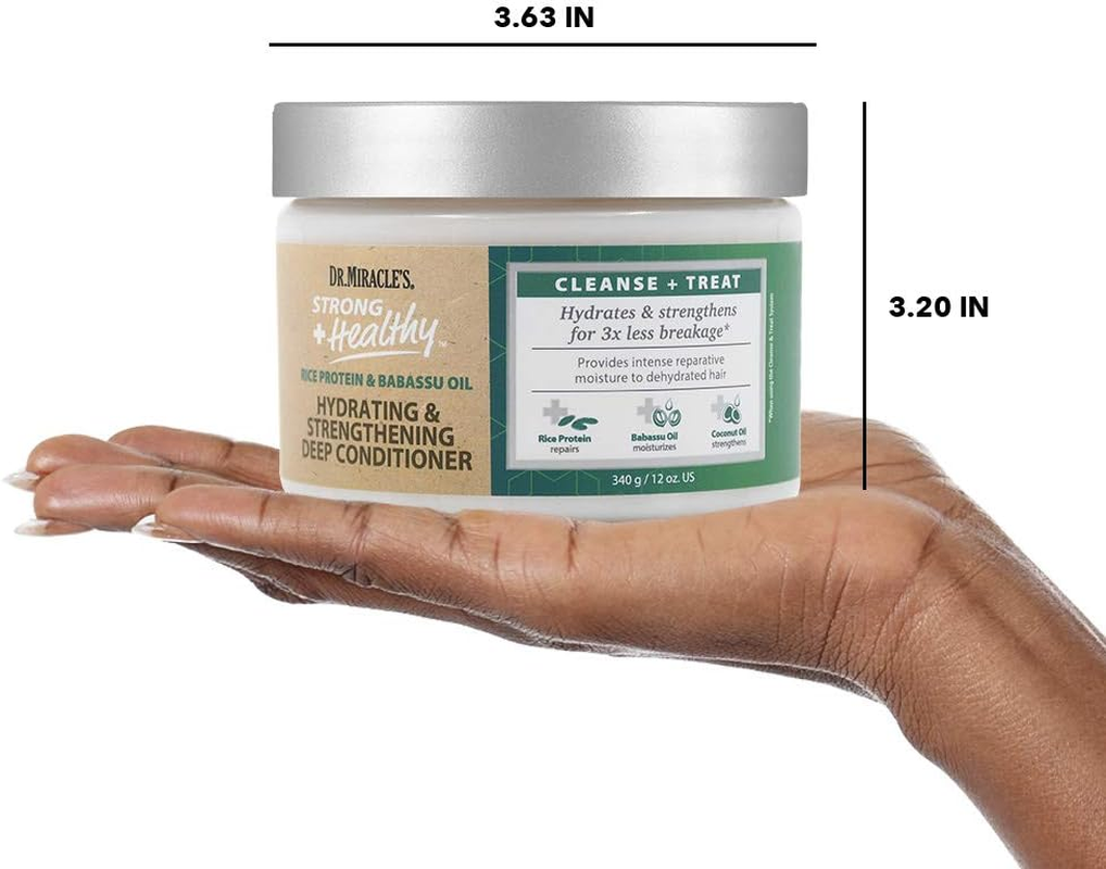 Strong & Healthy Hydrating & Strengthening Deep Conditioner. Contains Coconut Oil to Provide Intense Moisture and Repair Damaged Hair. image number 5