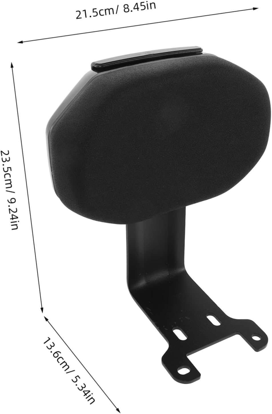 Abaodam Motorcycle Backrest Cushion Pad Thick Comfortable Support for Driver and Passenger Detachable Rear Seat Backrest for Electric Scooters and Motorbikes Weather Resistant Black image number 5