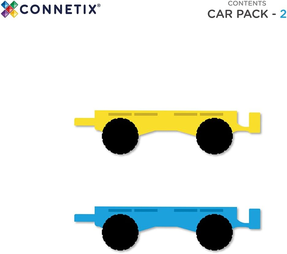 CONNETIX Magnetic Tiles Rainbow Car Pack, 2 Pieces image number 3
