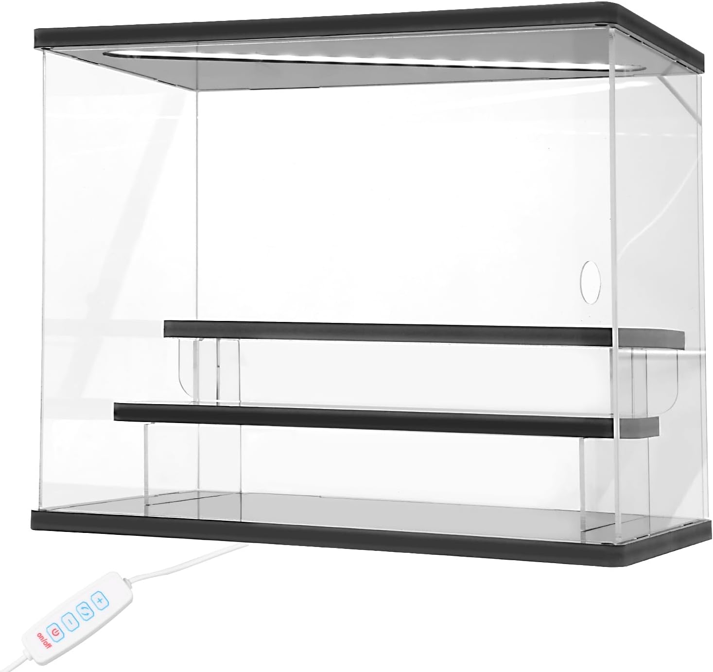Clear Acrylic Display Case with LED Light for Collectibles, 3/5 Layers Display Box Stand Assembly Dustproof Protection Showcase for Collectibles Action Figures (Five Layer)
