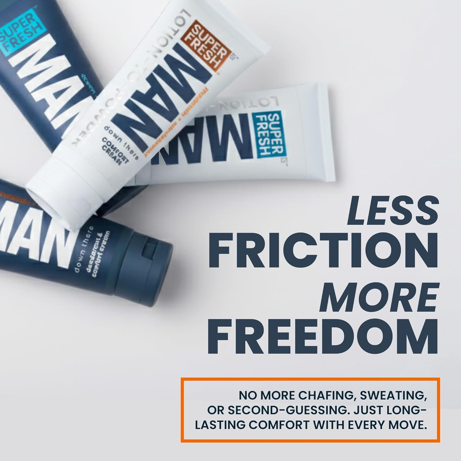 Super Fresh Ball Deodorant Lotion for Men Groin Butt and Body Hygiene Cream Controls Odor Prevents Chafing Aluminum Free Daily Freshness and Comfort Powder Lotion Formula in Convenient 4 Oz Tube image number 1